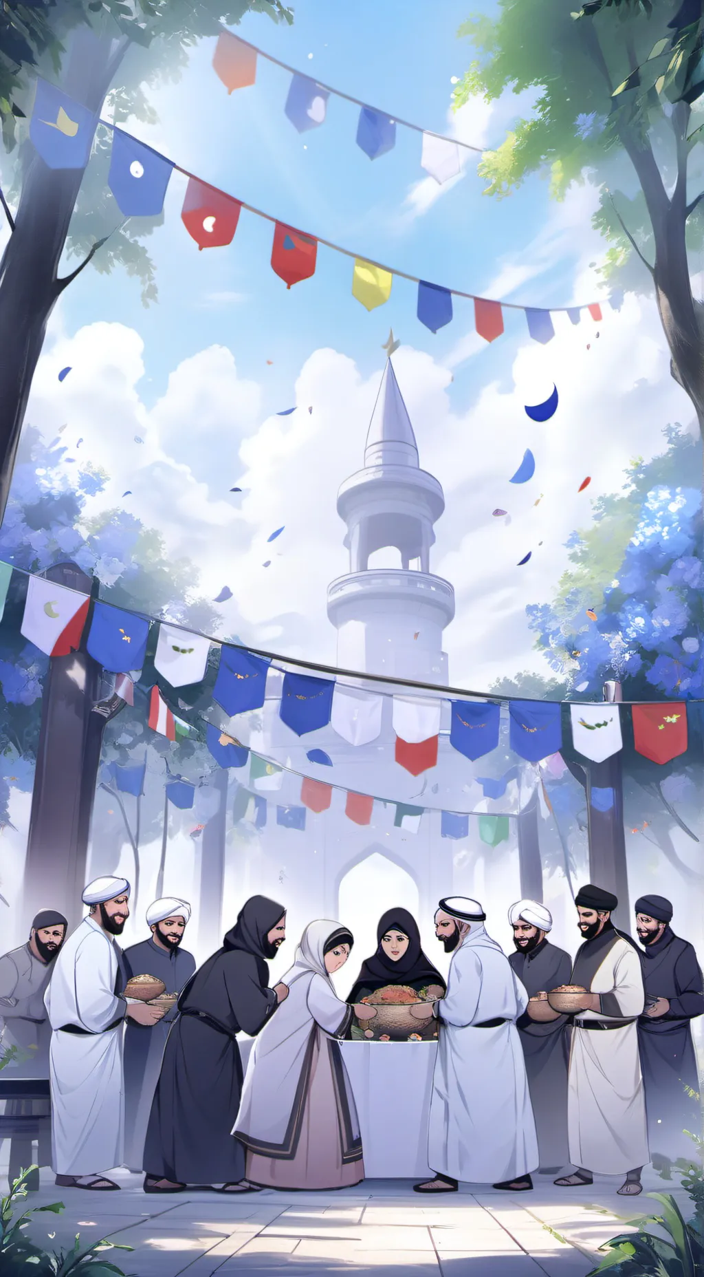 ai character: Countryballs eid. background