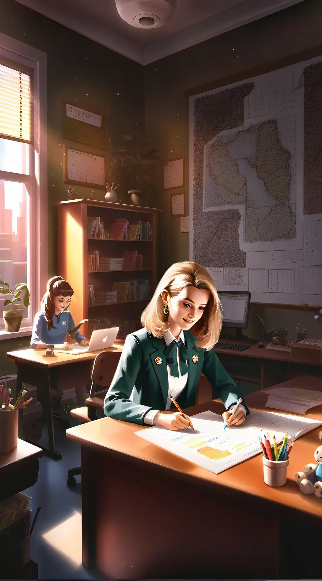 ai character: babysitting  background