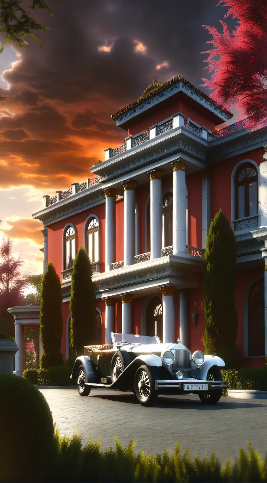 ai character: Amber's Mansion! background