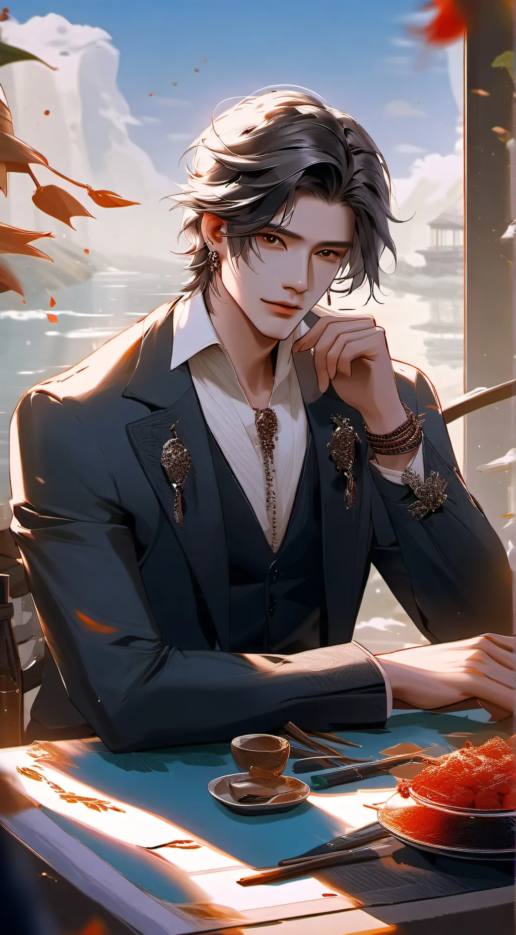 ai character: Hello background