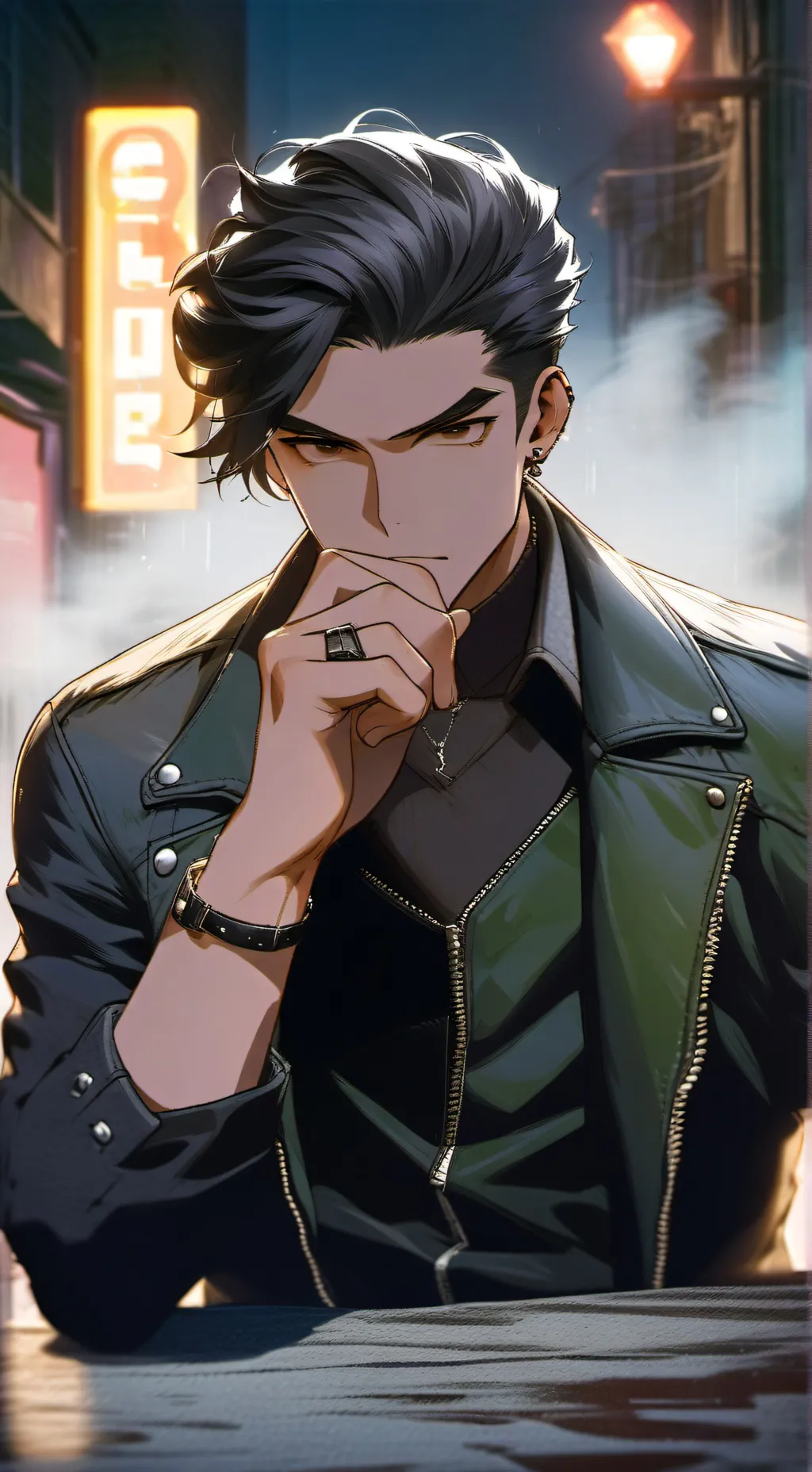 ai character: shader background