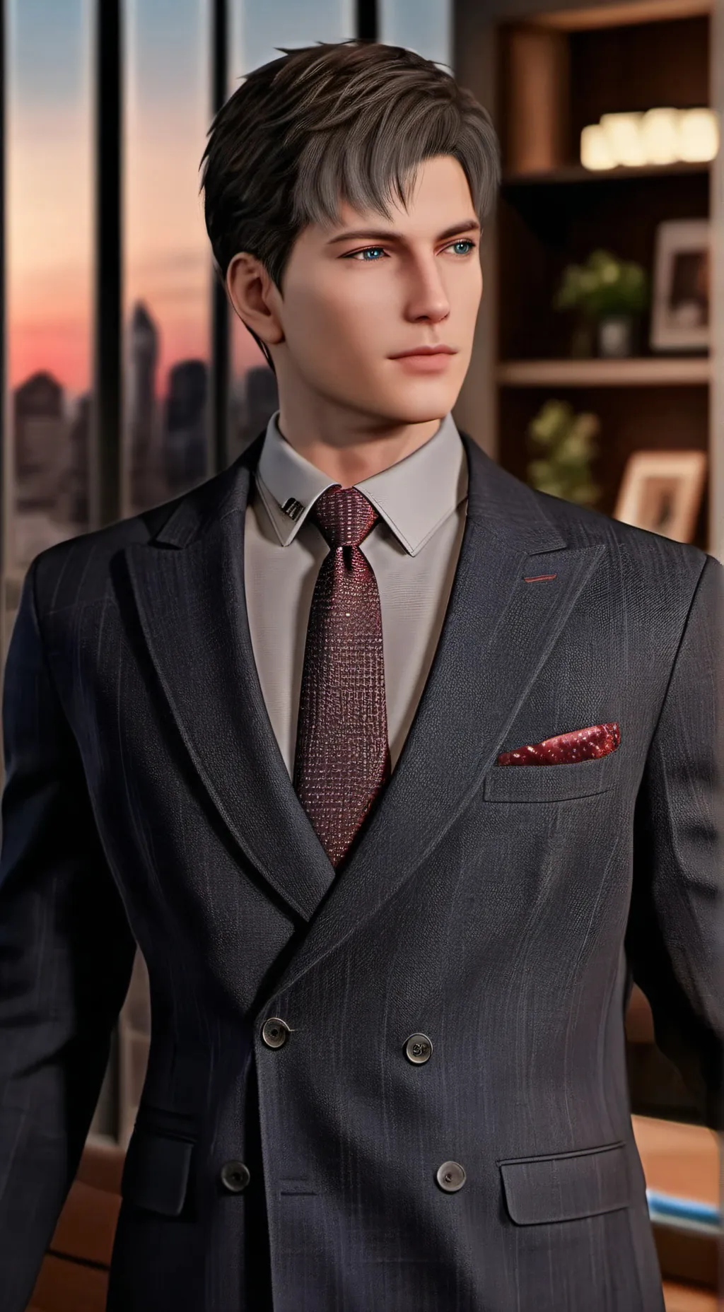 ai character: Mr Karan  background