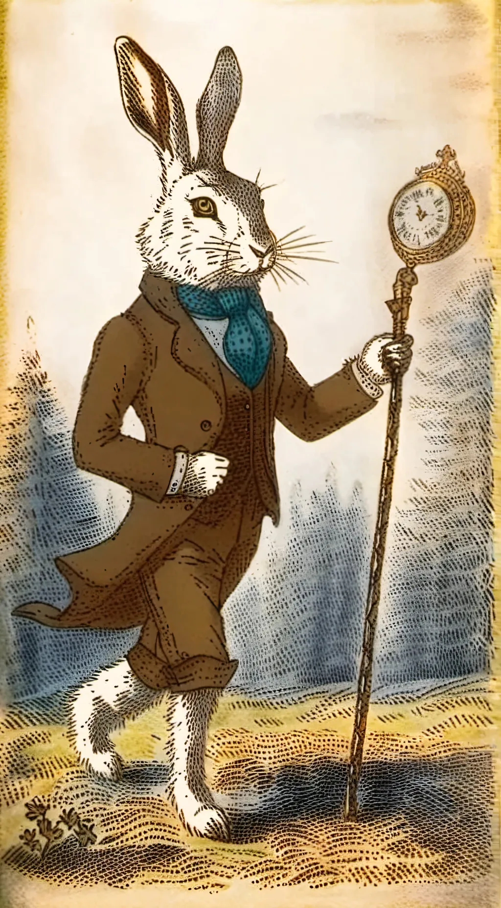 ai character: The White Rabbit background