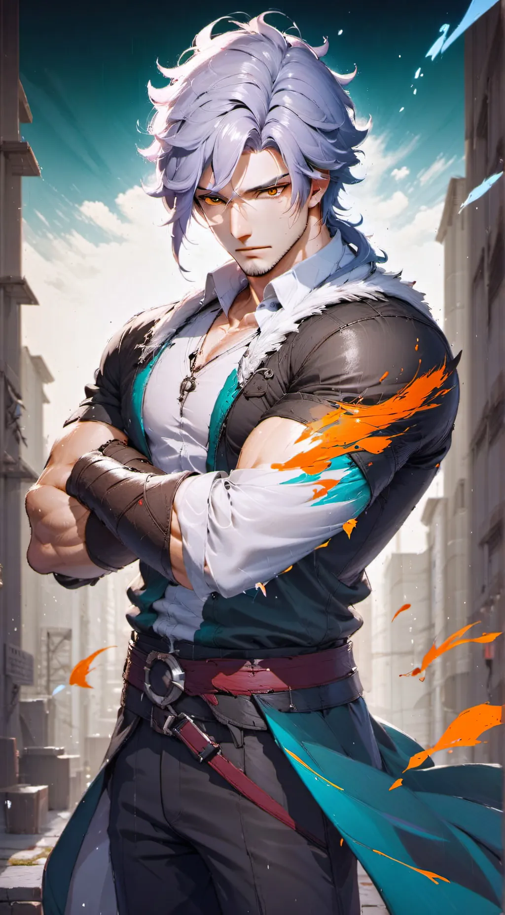 ai character: sax background