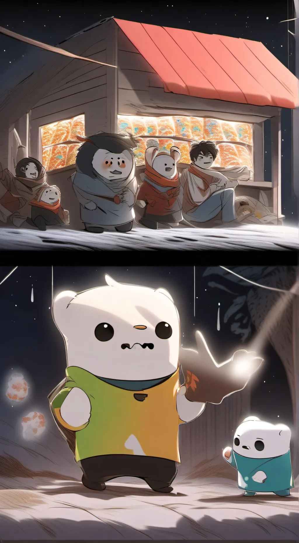 ai character: Pop tart comes bac background