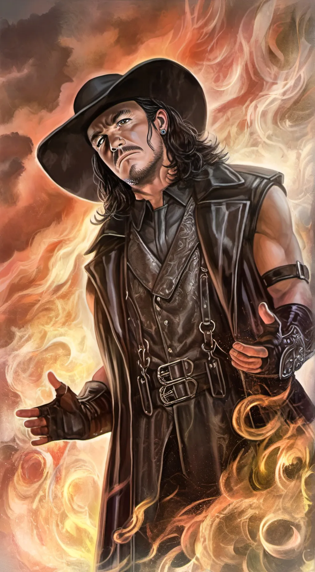 ai character: The undertaker ￼ background