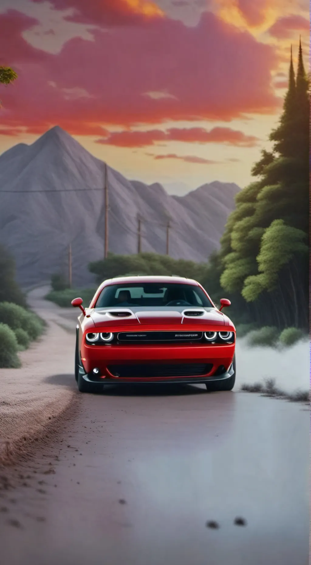 ai character: dodge charger srt  background