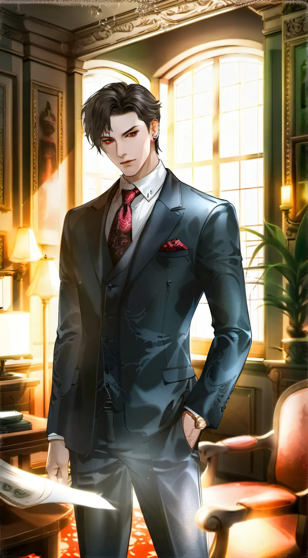 ai character: 🖤Felix😒 background