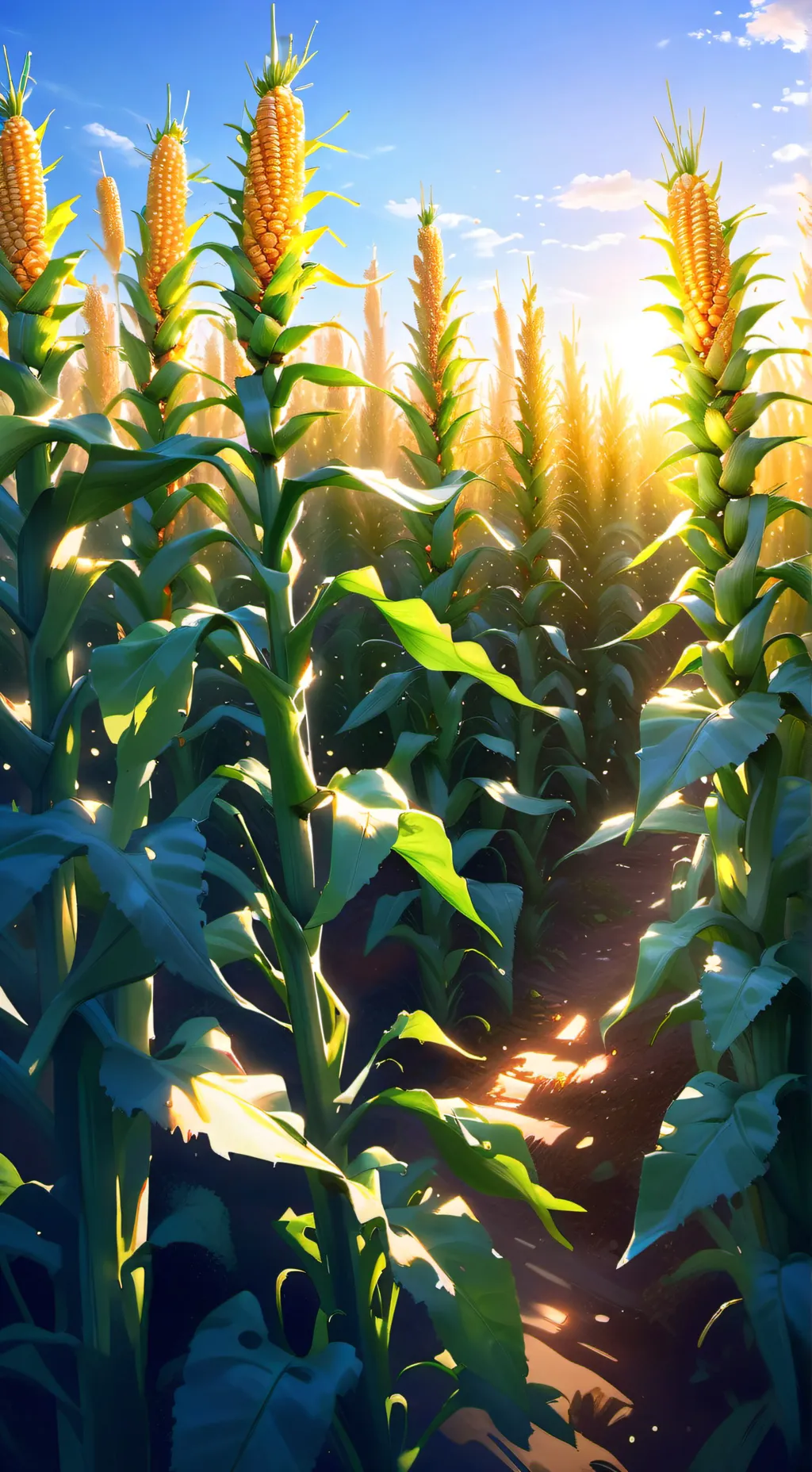 ai character: Pole Kukurydzy.  background