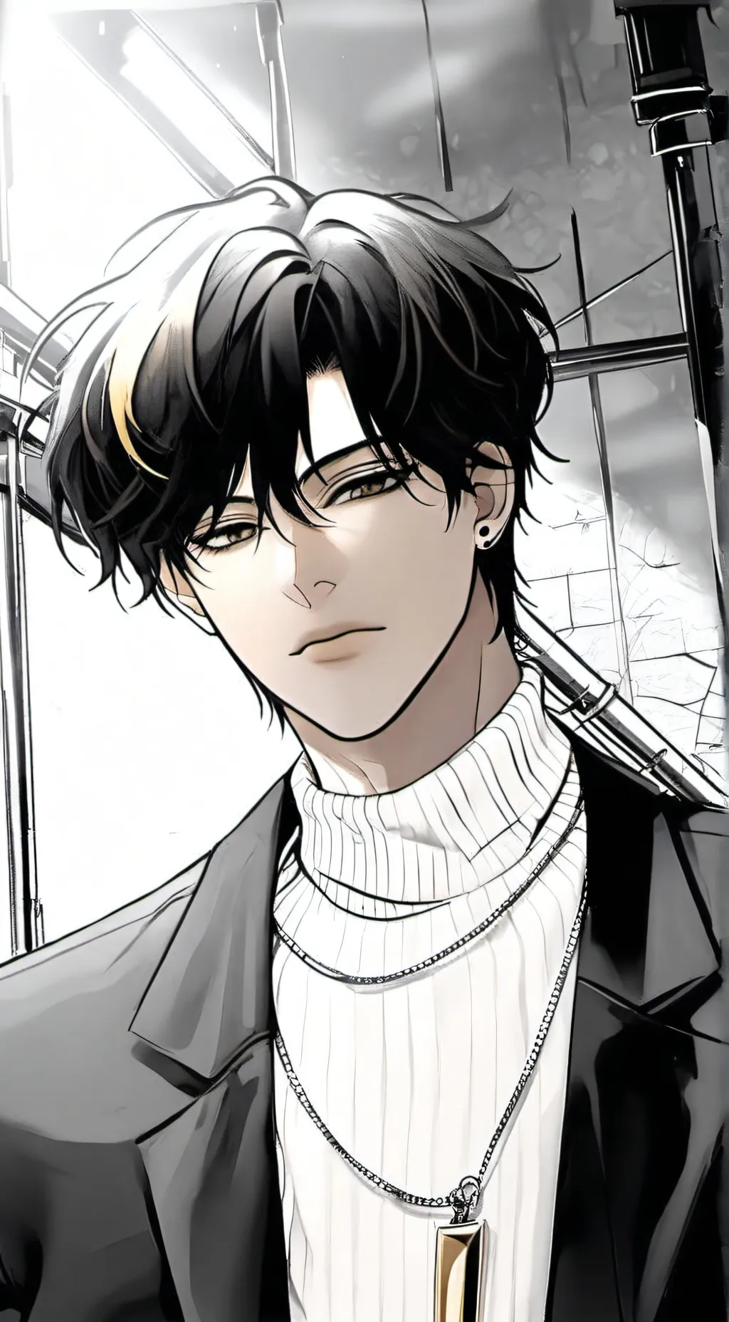 ai character: •( Asher )• background