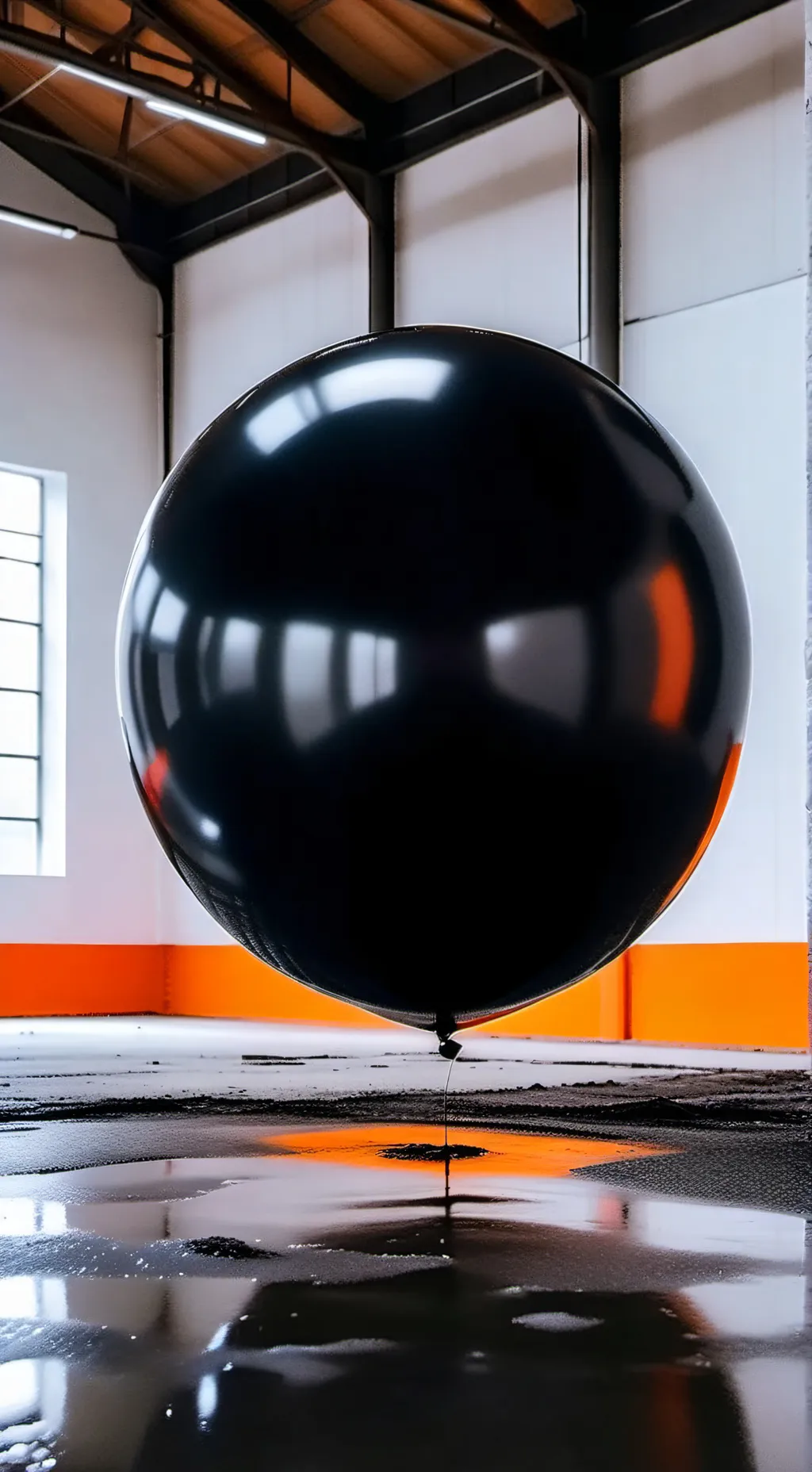 ai character: black balloon background