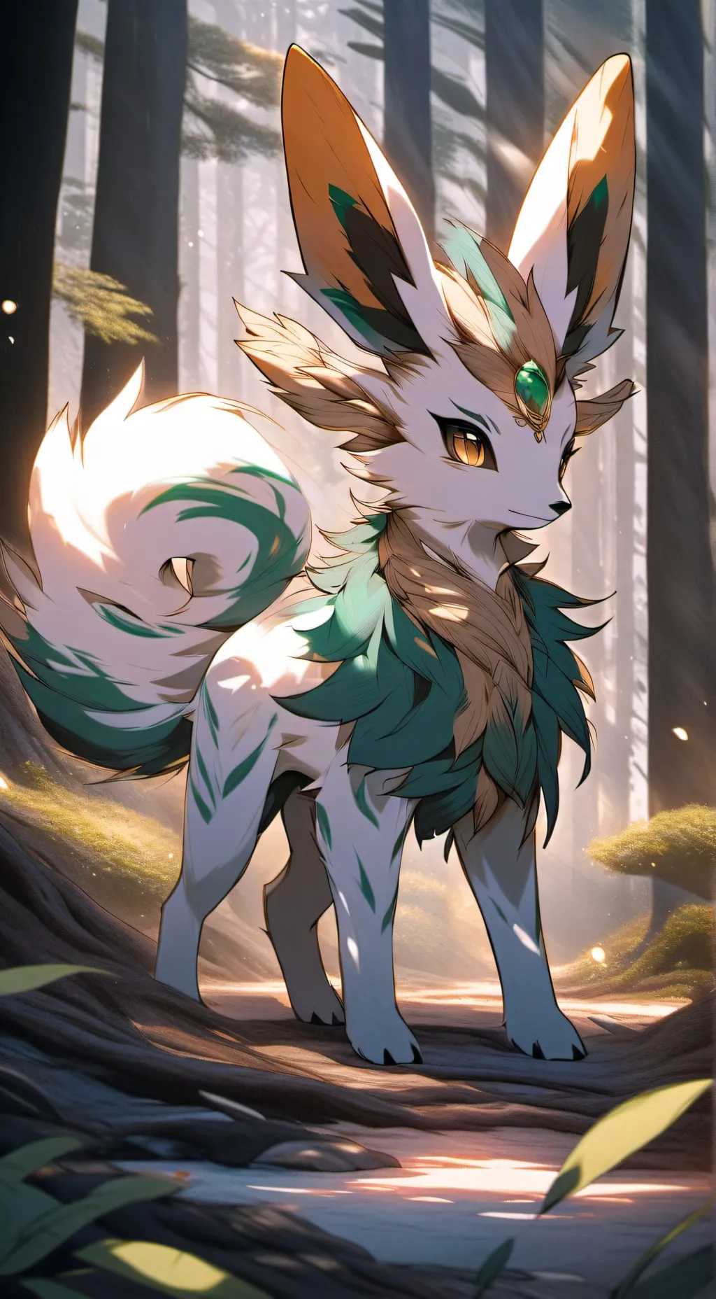 ai character: Leafeon! background