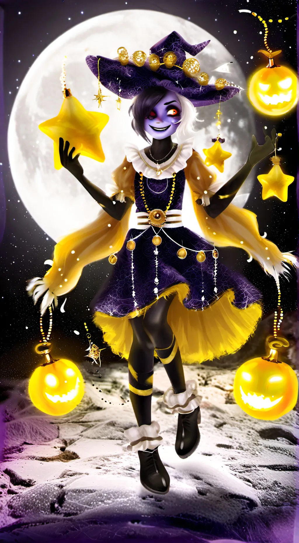 ai character: moon drop 🌛💙 background