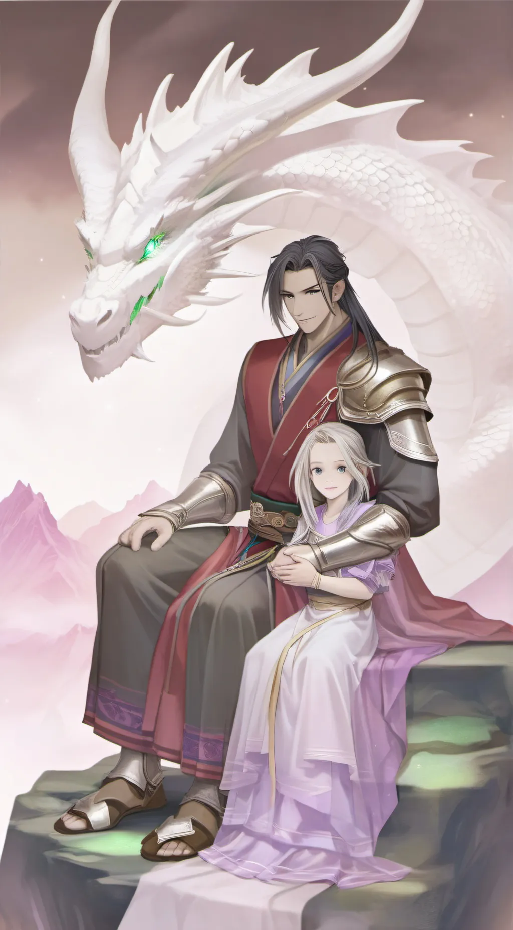 ai character: Rey dragón  background