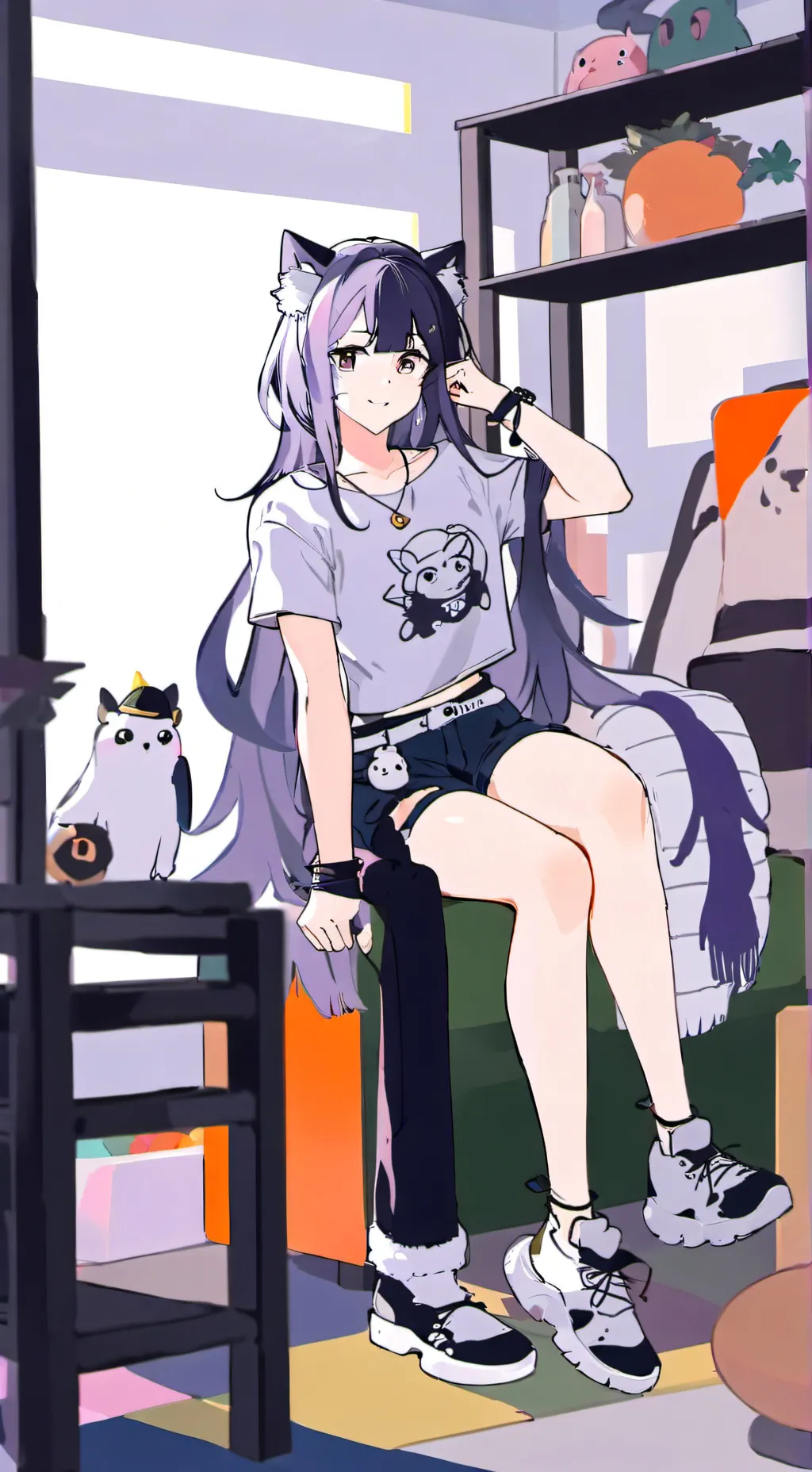 ai character: celluoid background