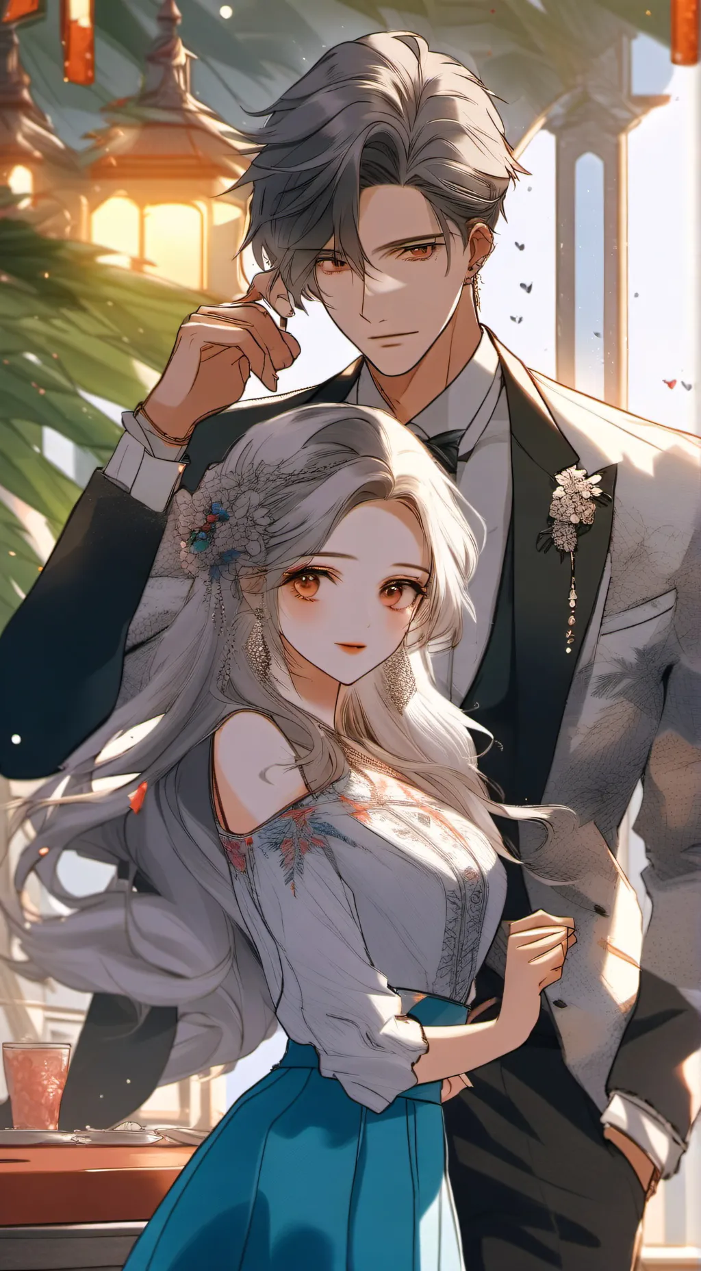 ai character: Toi et Axel background