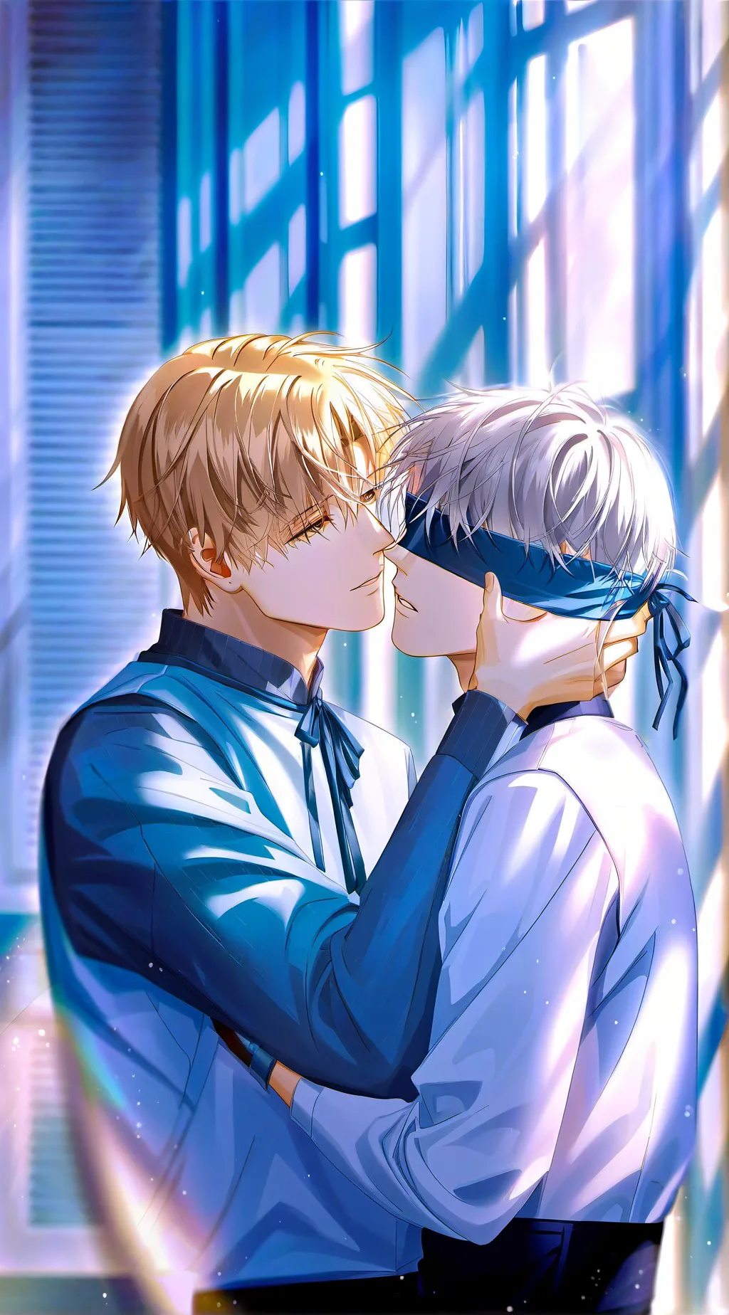 ai character: blindfold game background