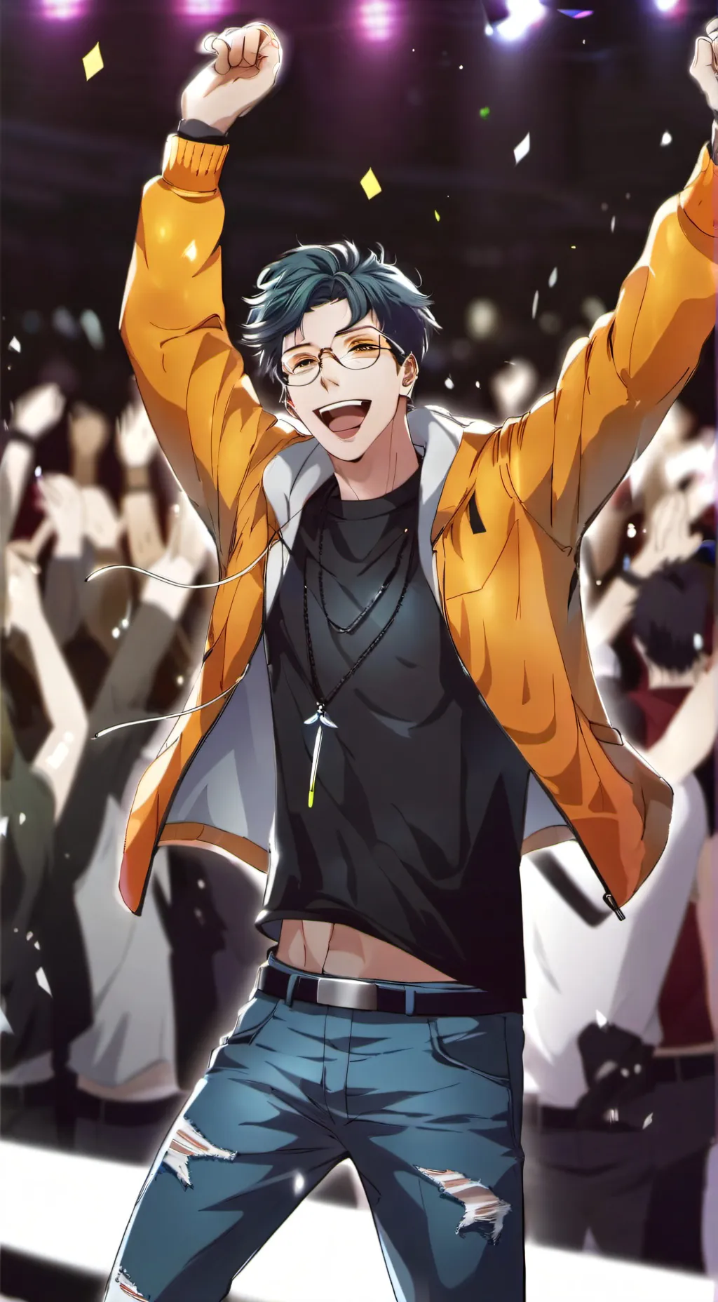 ai character: 3 crazy fan background