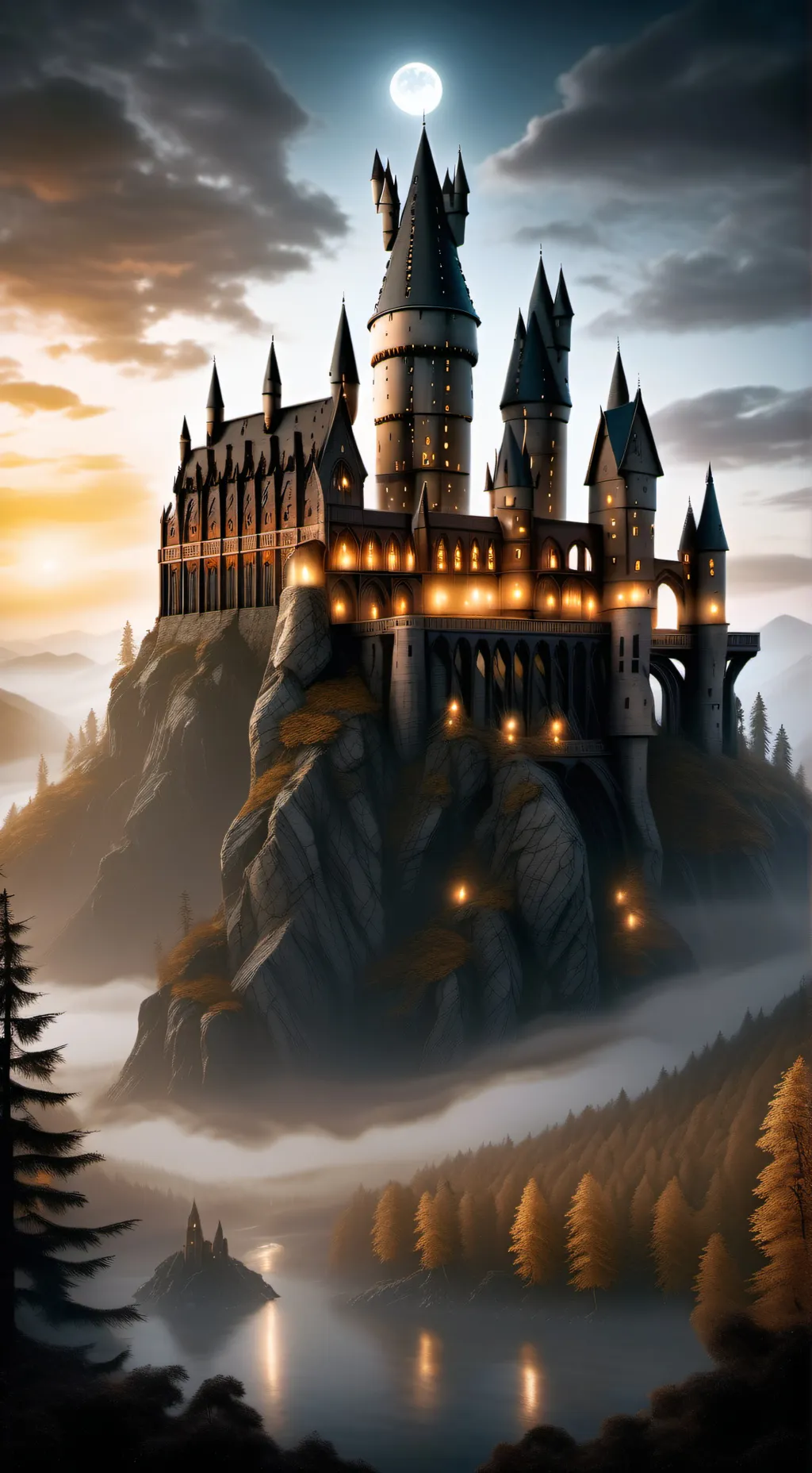 ai character: Hogwarts  background