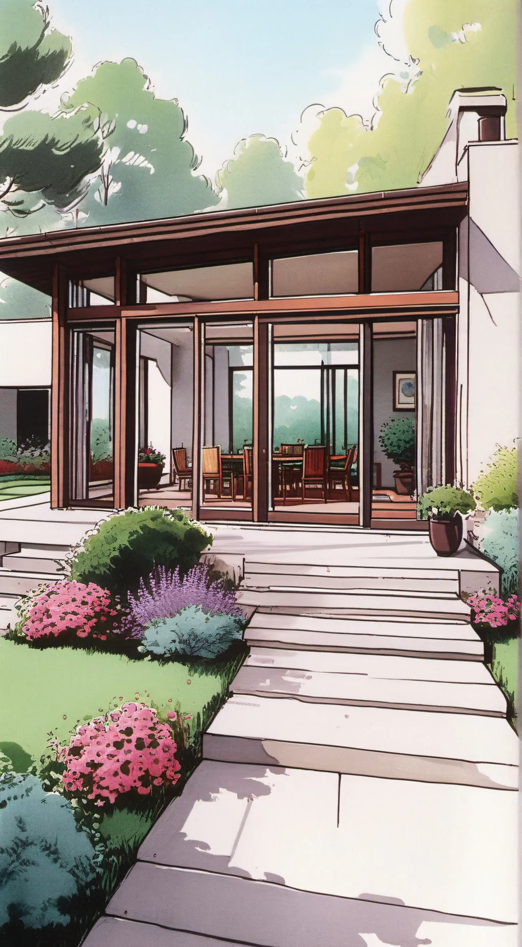 ai character: (Family house) background