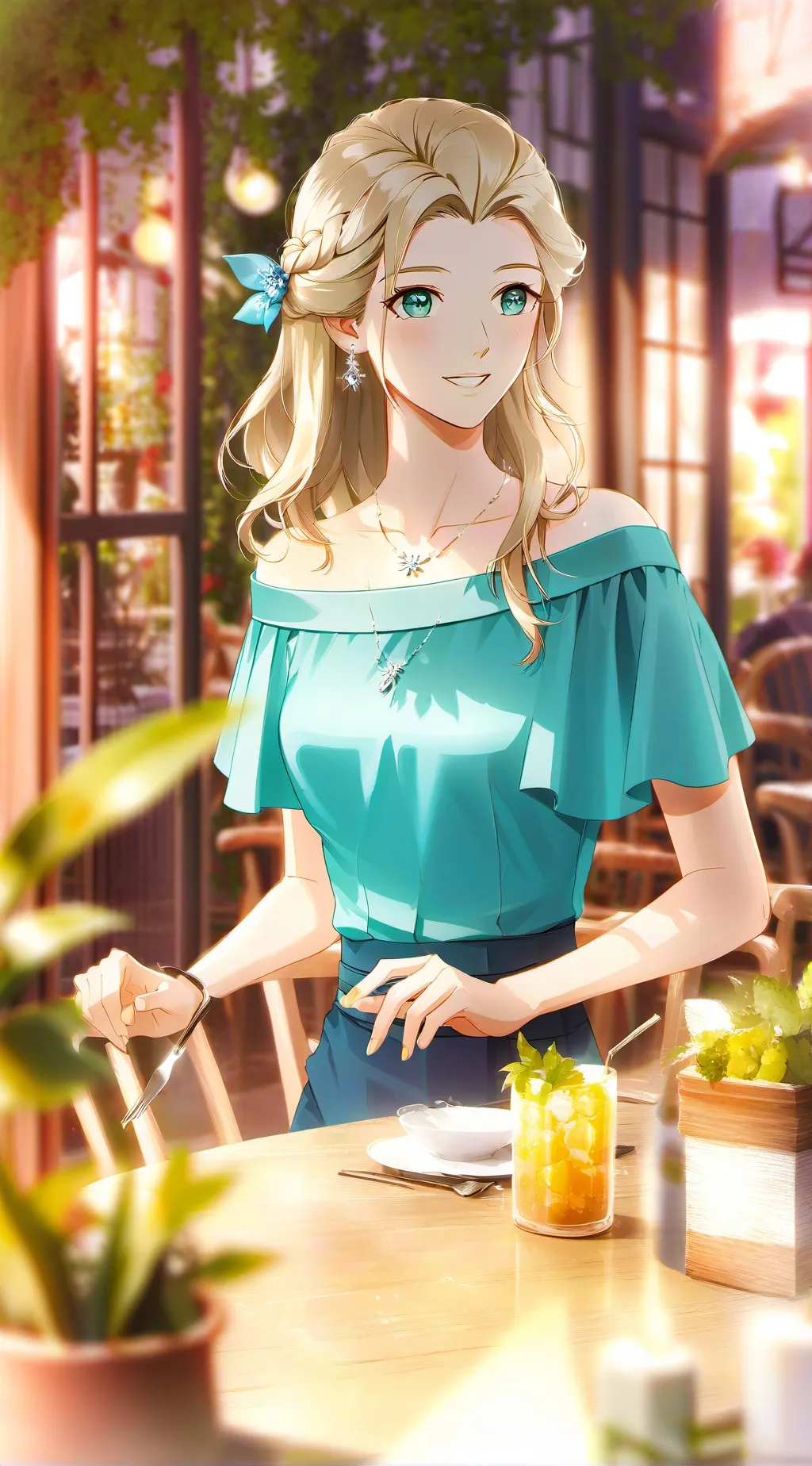 ai character: popular girl background