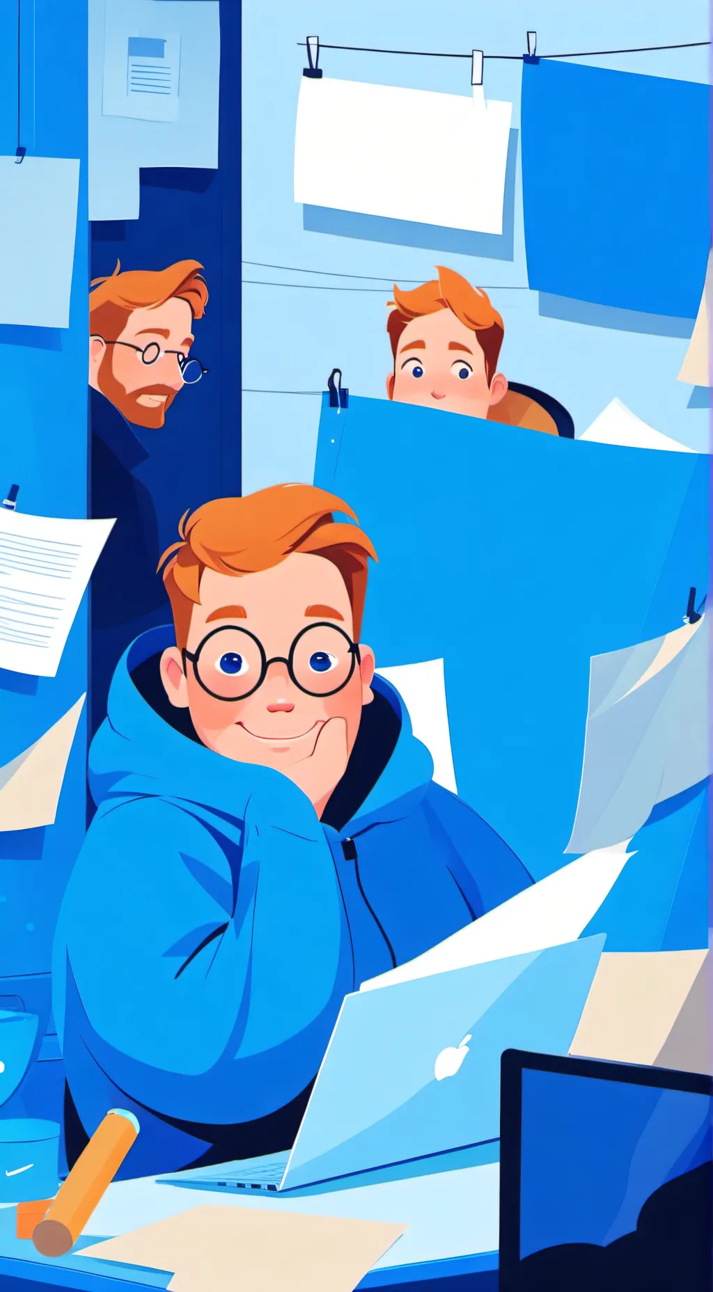 ai character: Whiskers McFluffington background