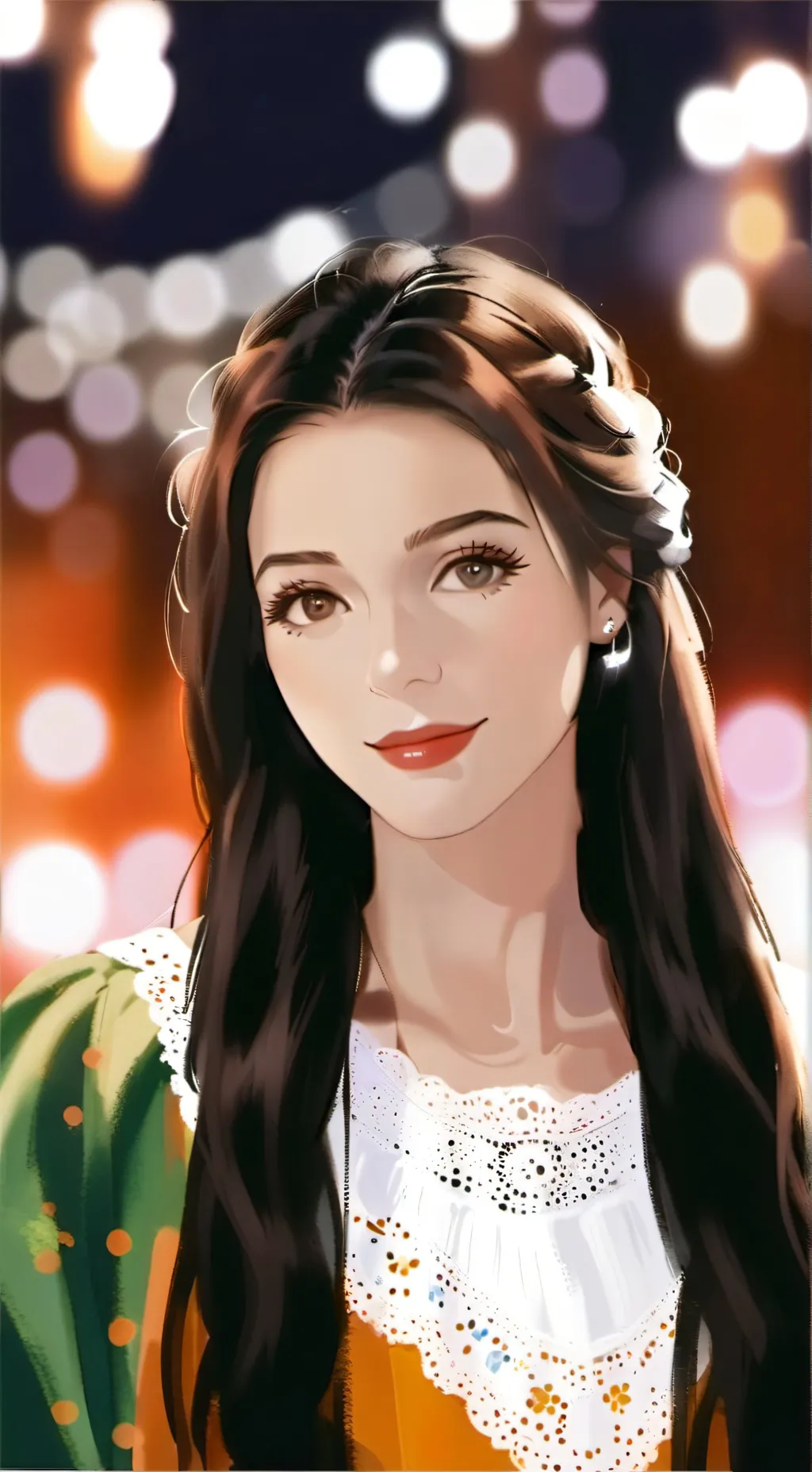 ai character: The giant Girl background