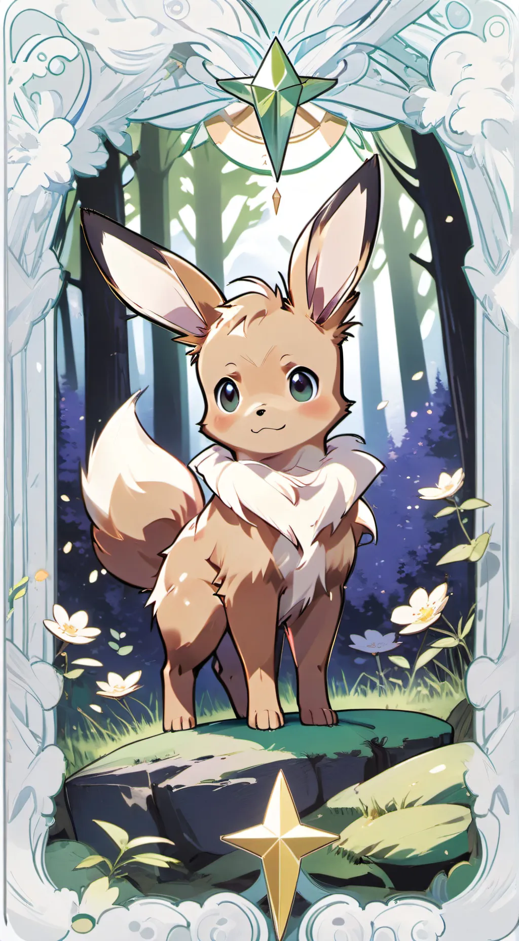ai character: Eevee! background