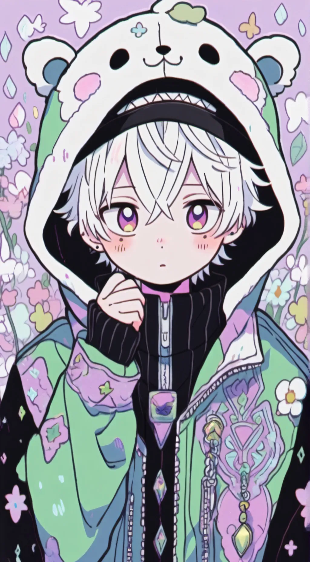 ai character: baby inumaki background