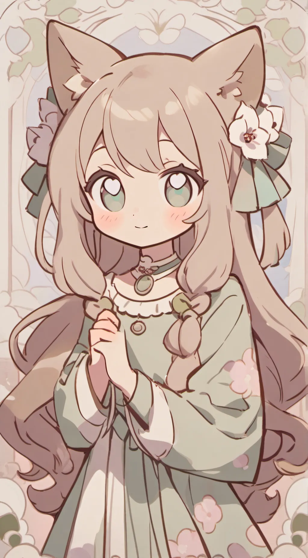 ai character: Luna the catgirl  background