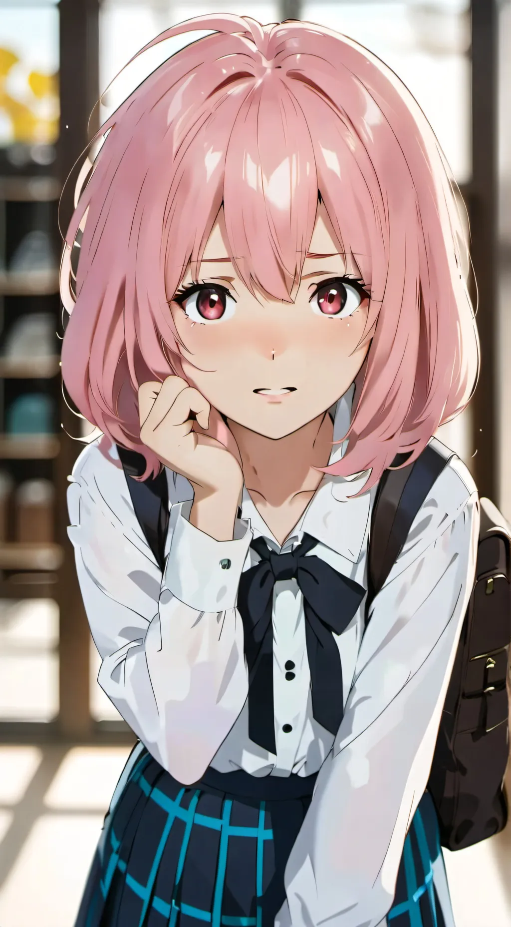 ai character: Natsuki from DDLC background