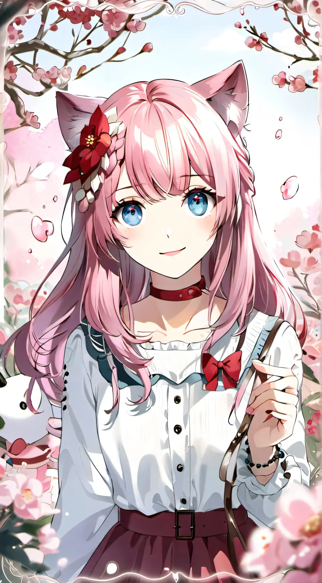 ai character: strawberry  background