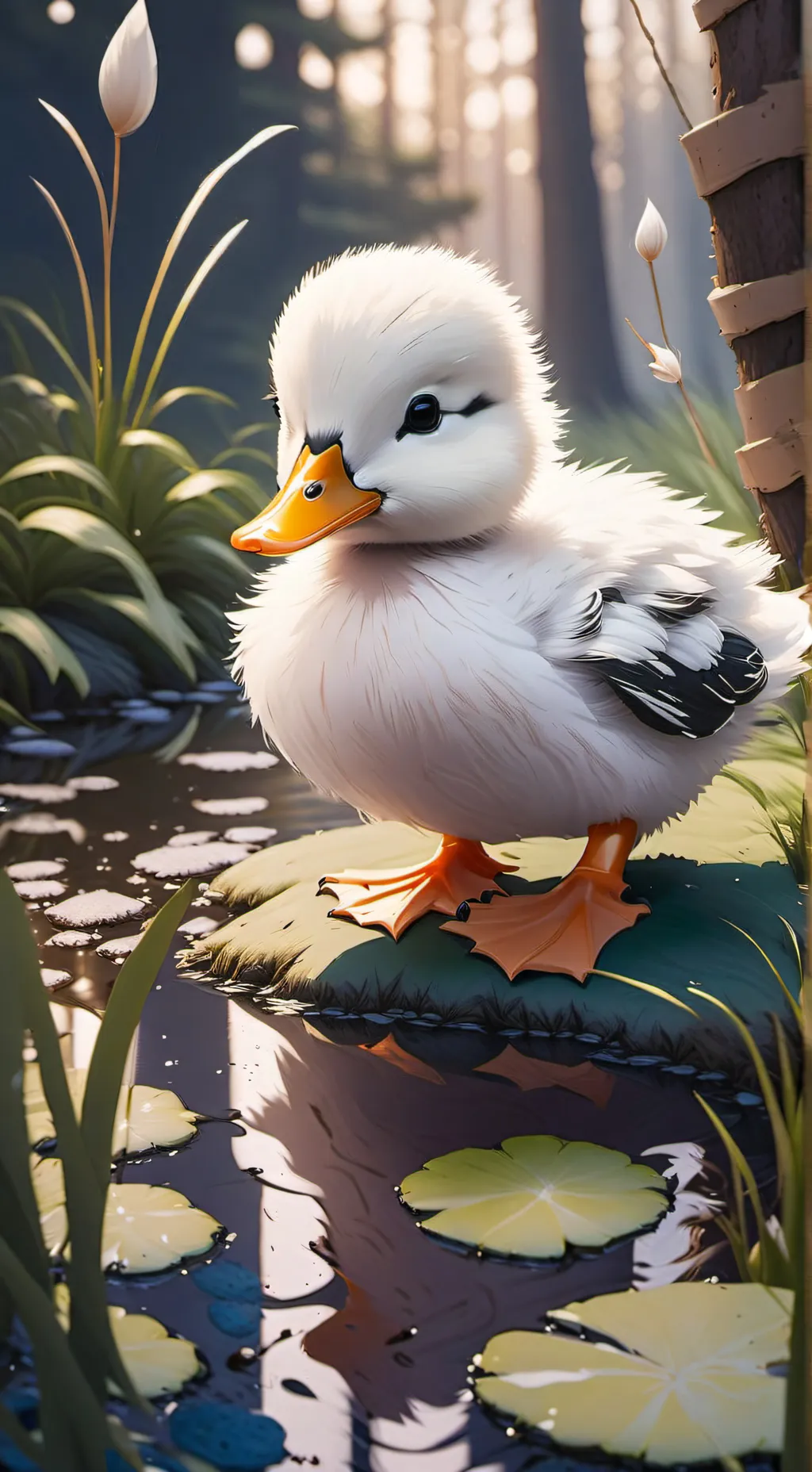 ai character: Un pato background