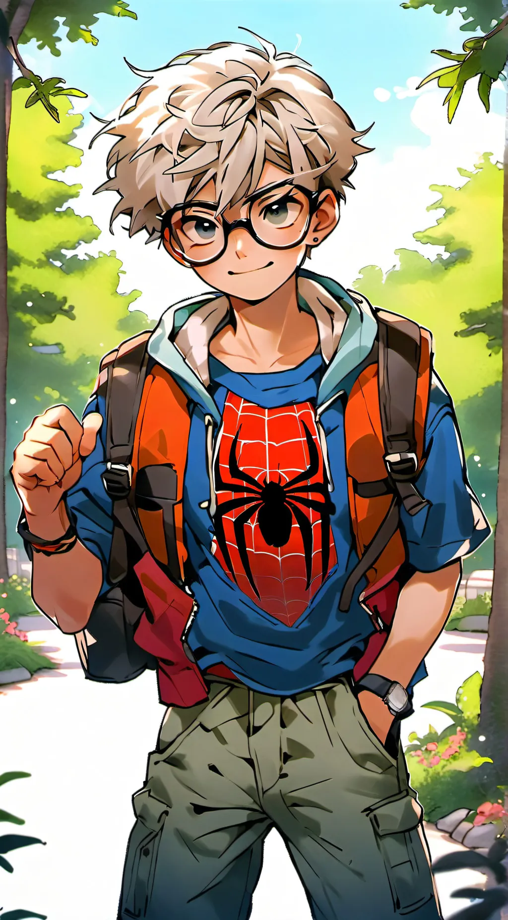 ai character: Mha exams background