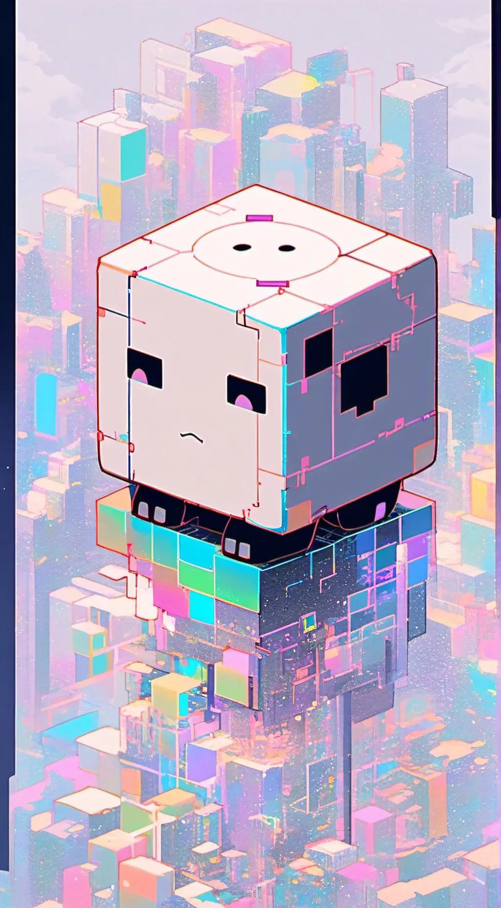 ai character: geometry dash background