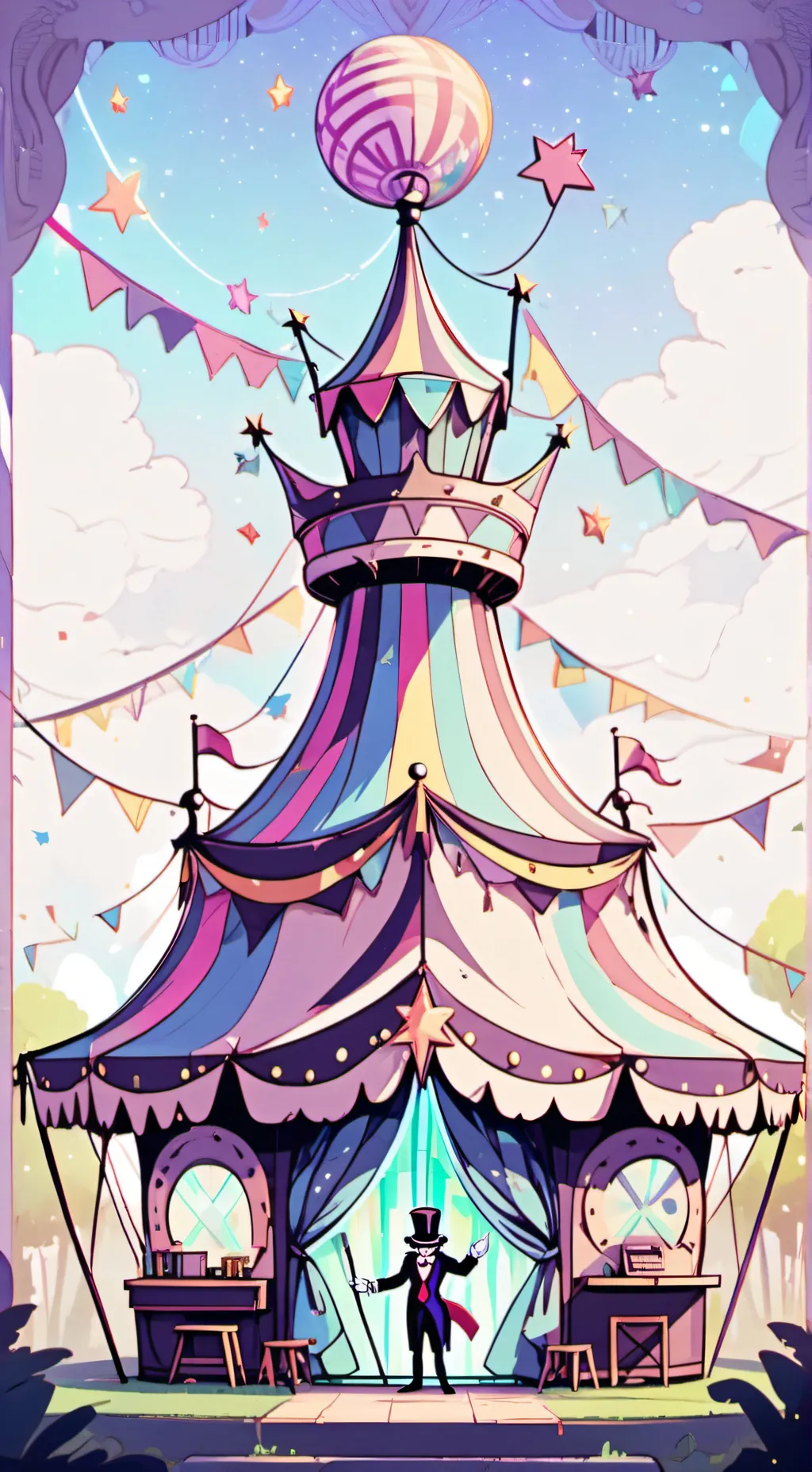 ai character: 🎪🎉𝕖𝕝 𝕔𝕚𝕣𝕔𝕠 𝕕𝕚𝕛𝕚𝕥𝕒𝕝 background