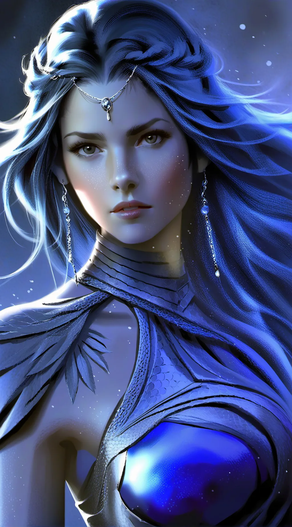 ai character: Azure background