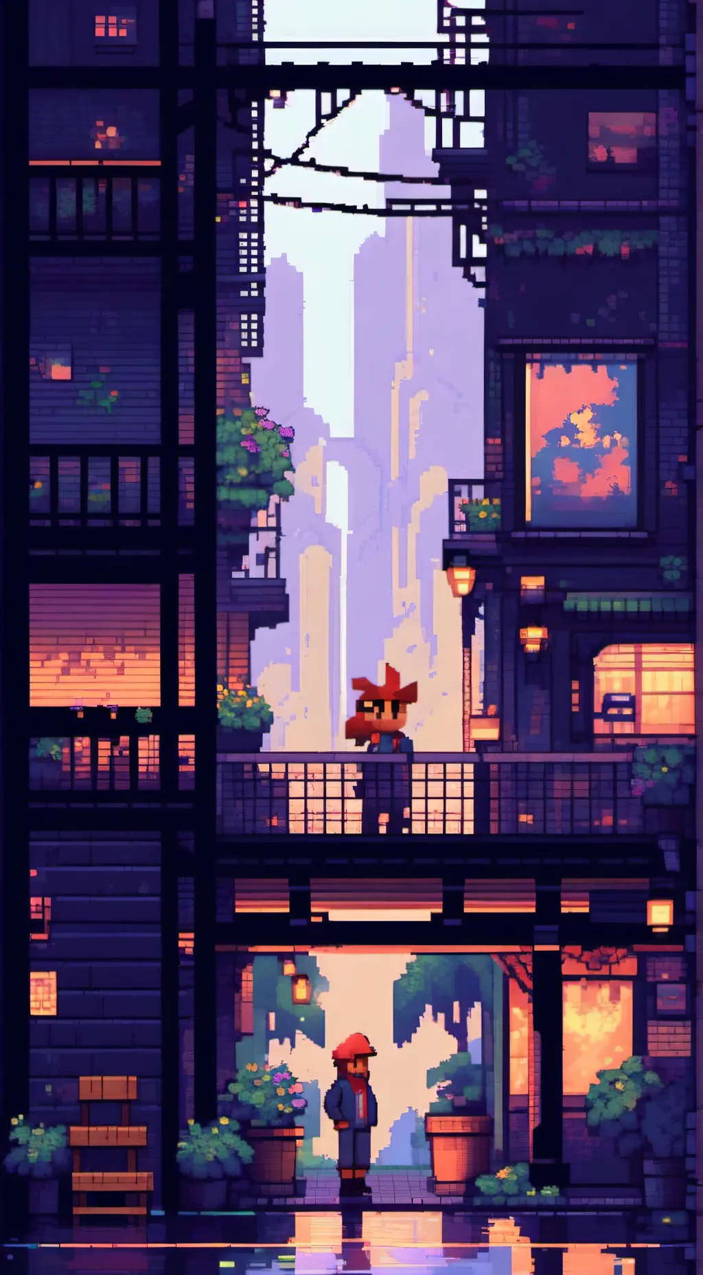 ai character: two times x azure background