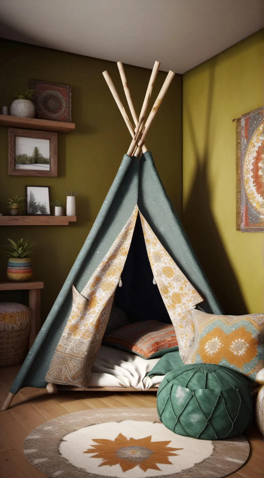 ai character: ur bedroom  background