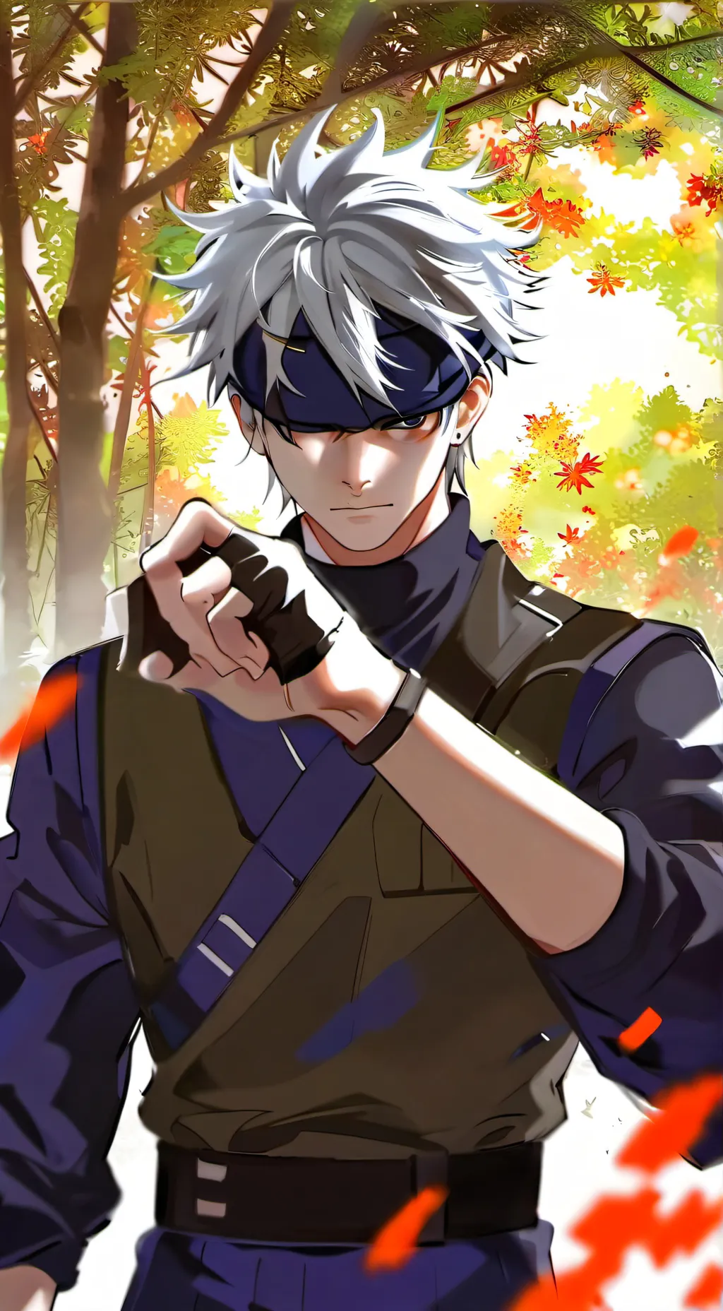 ai character: Kakashi game night background