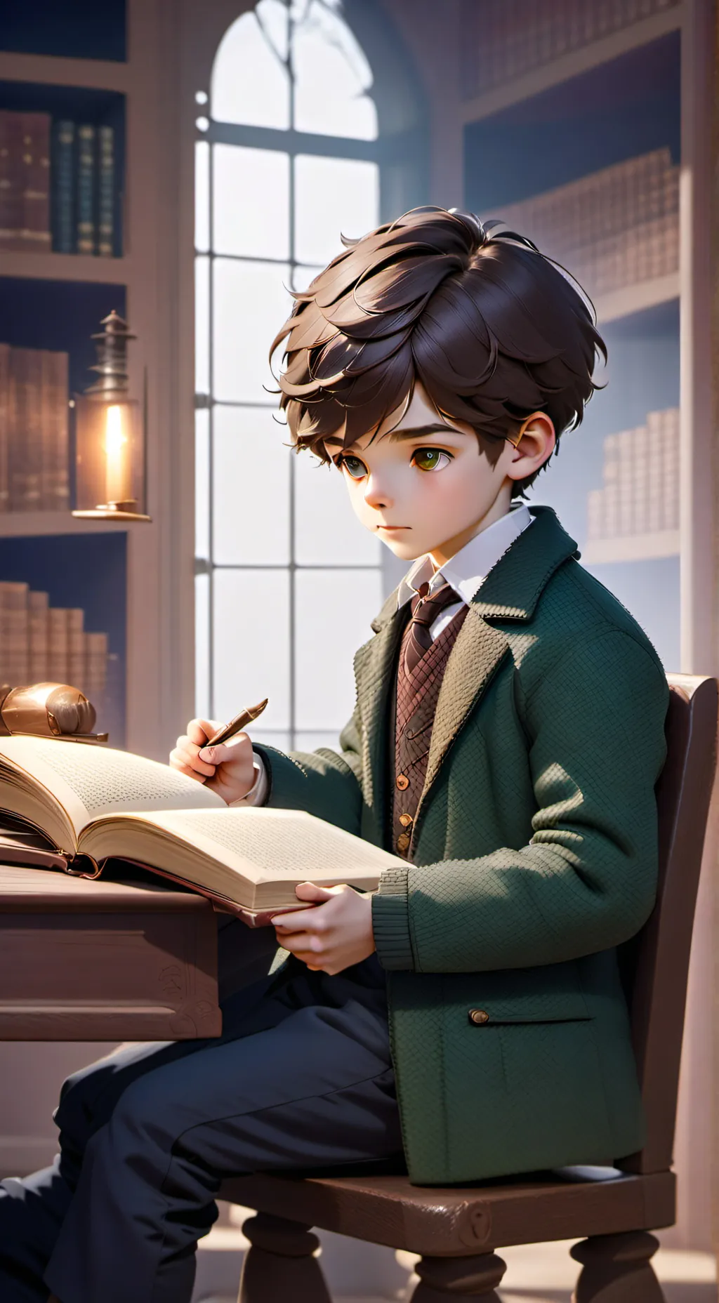 ai character: benjie.azrielcolby background