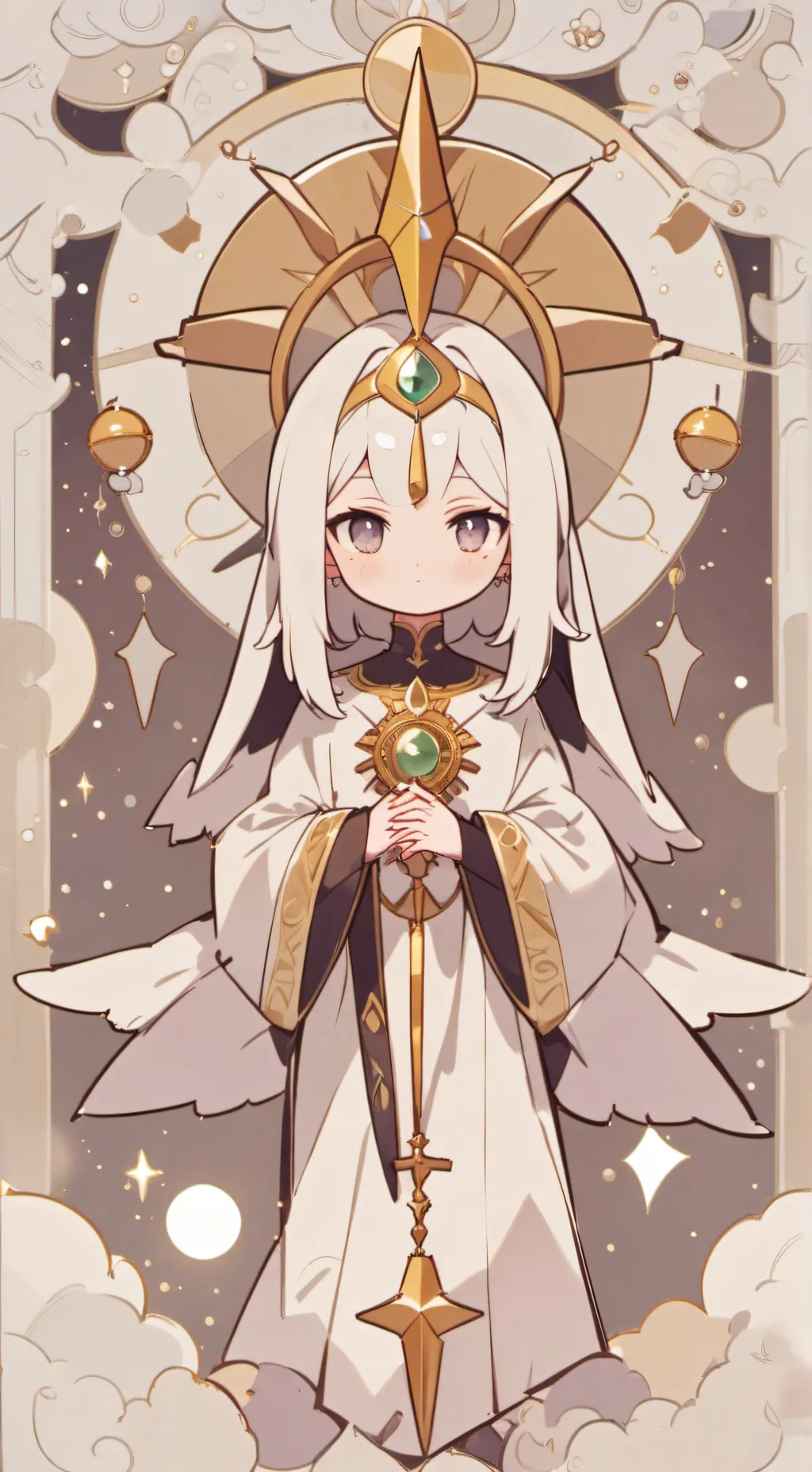 ai character: mistic flour  background