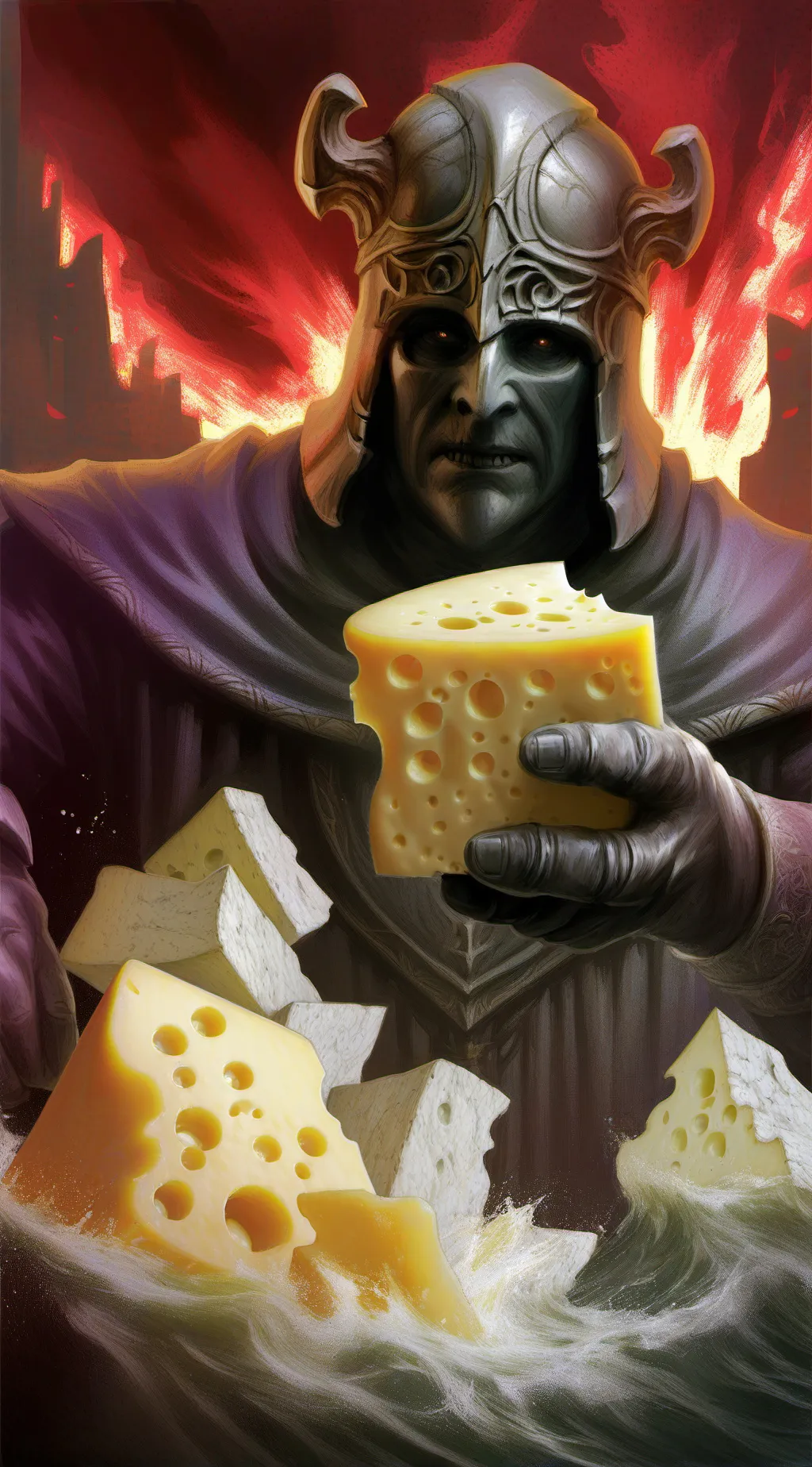 ai character: Cheese background