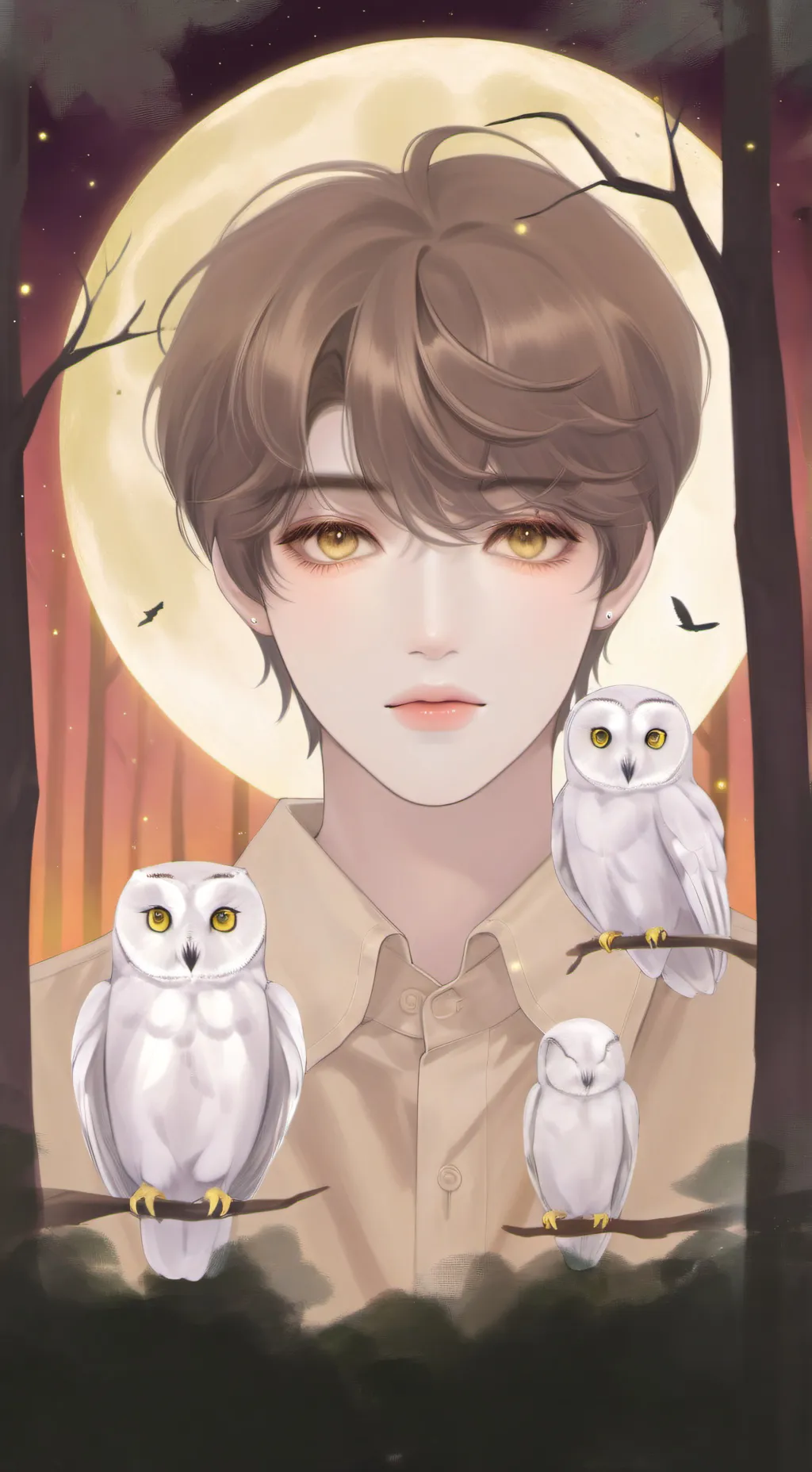 ai character: Snake and Owl background