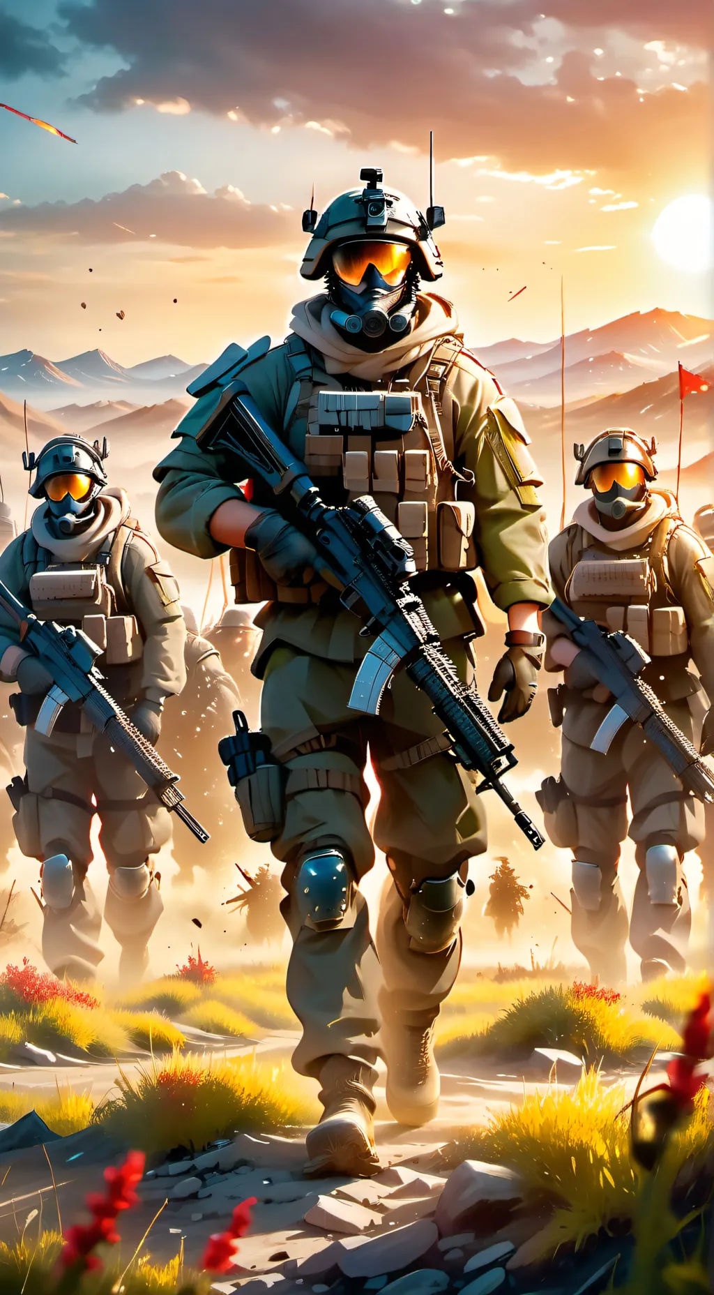 ai character:  sergeant hubby💕 background