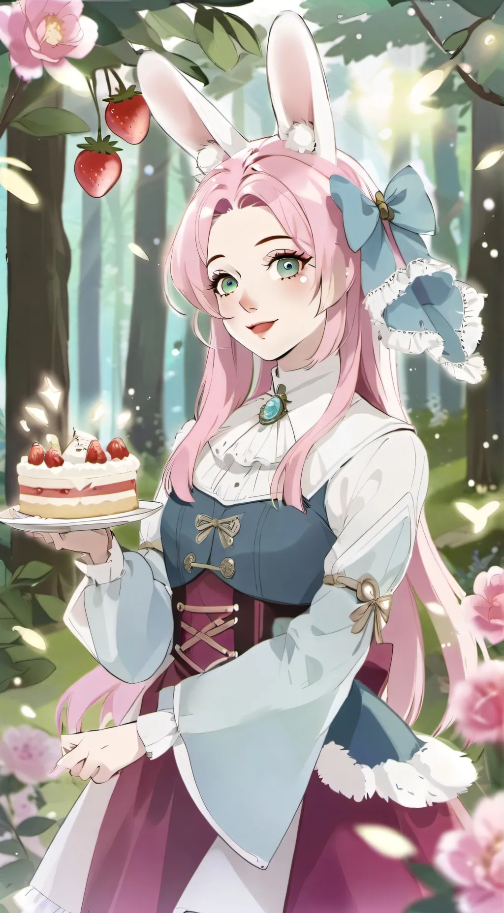 ai character: little bunny background