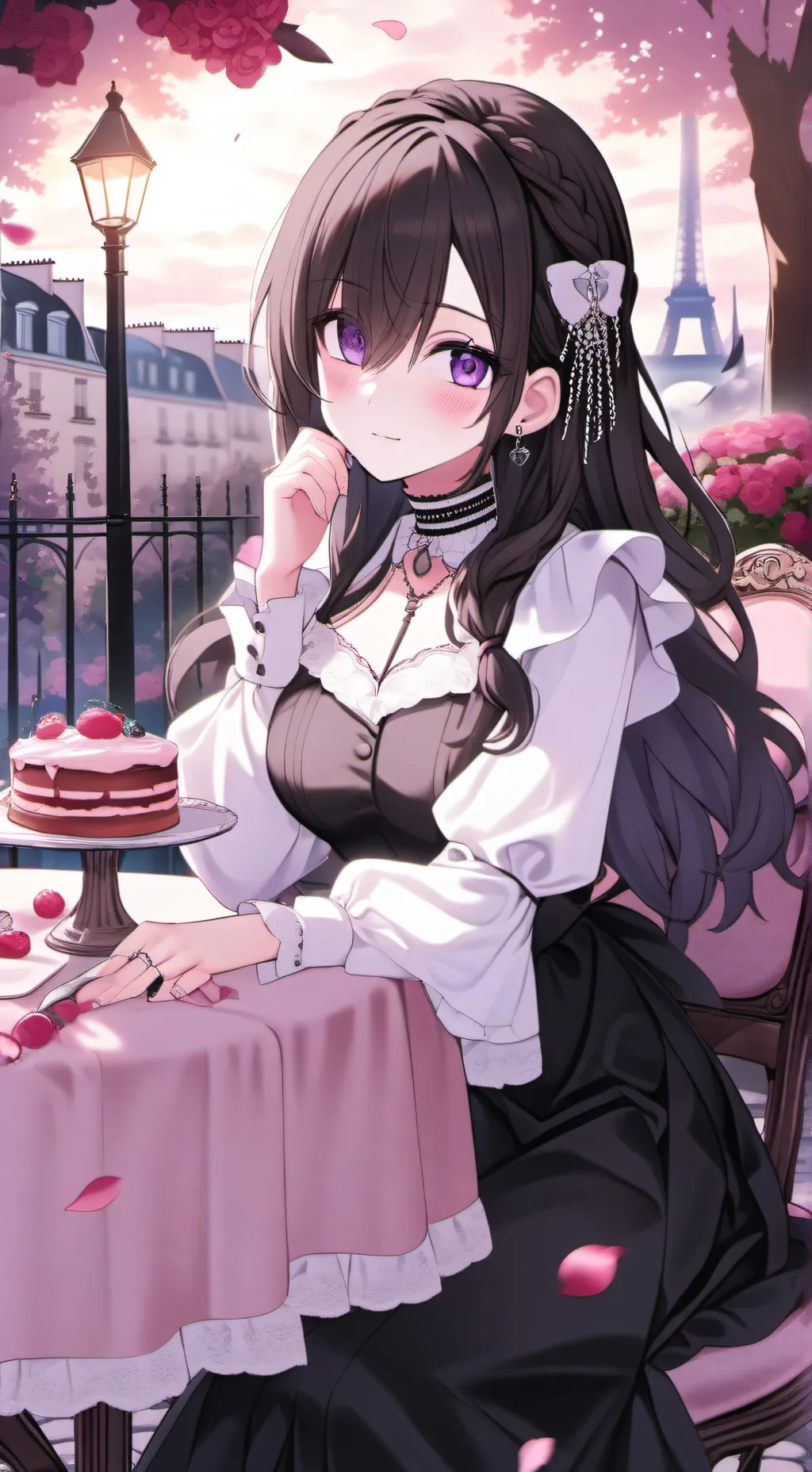 ai character: Élodie Noir background