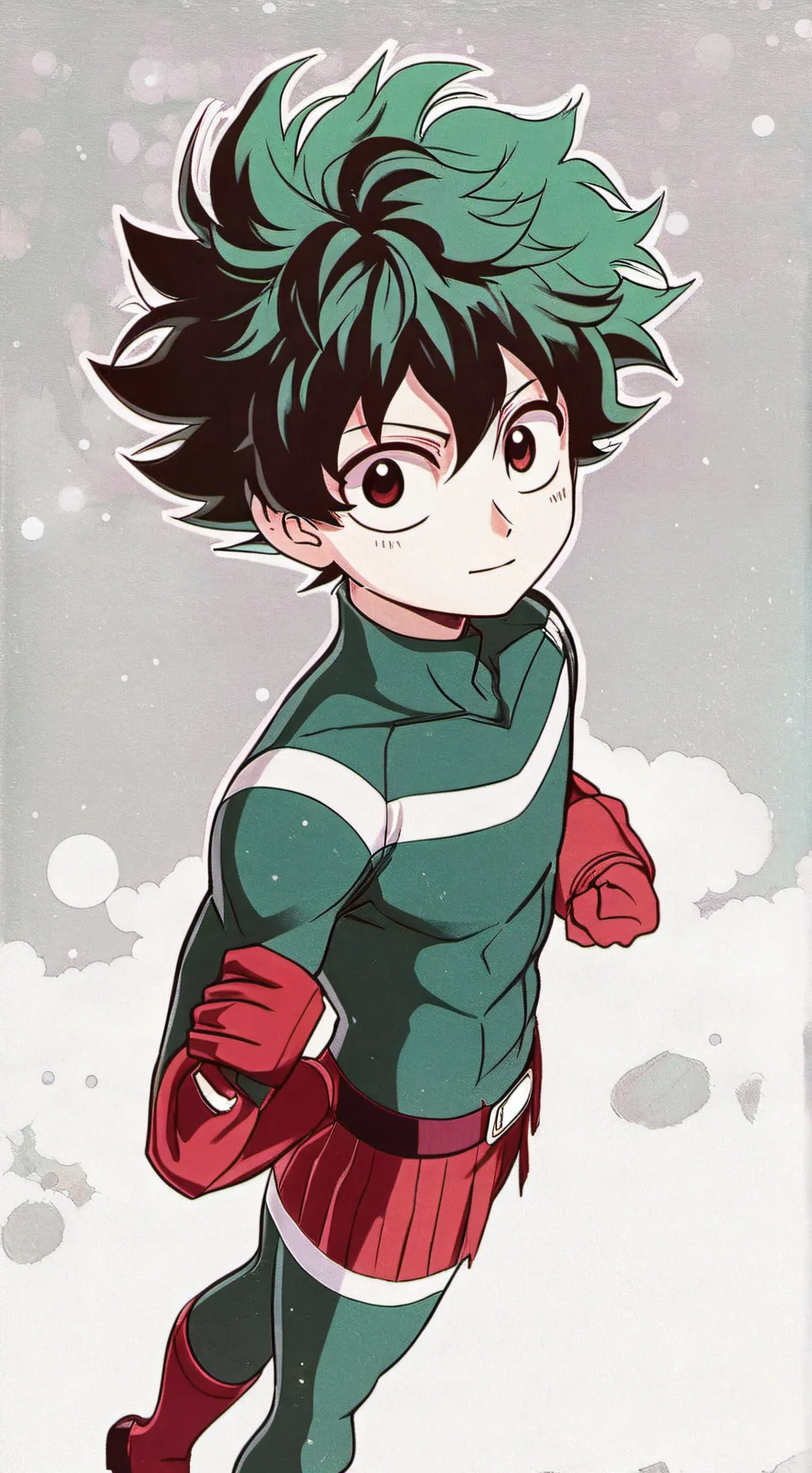 ai character: Deku - Smoking background