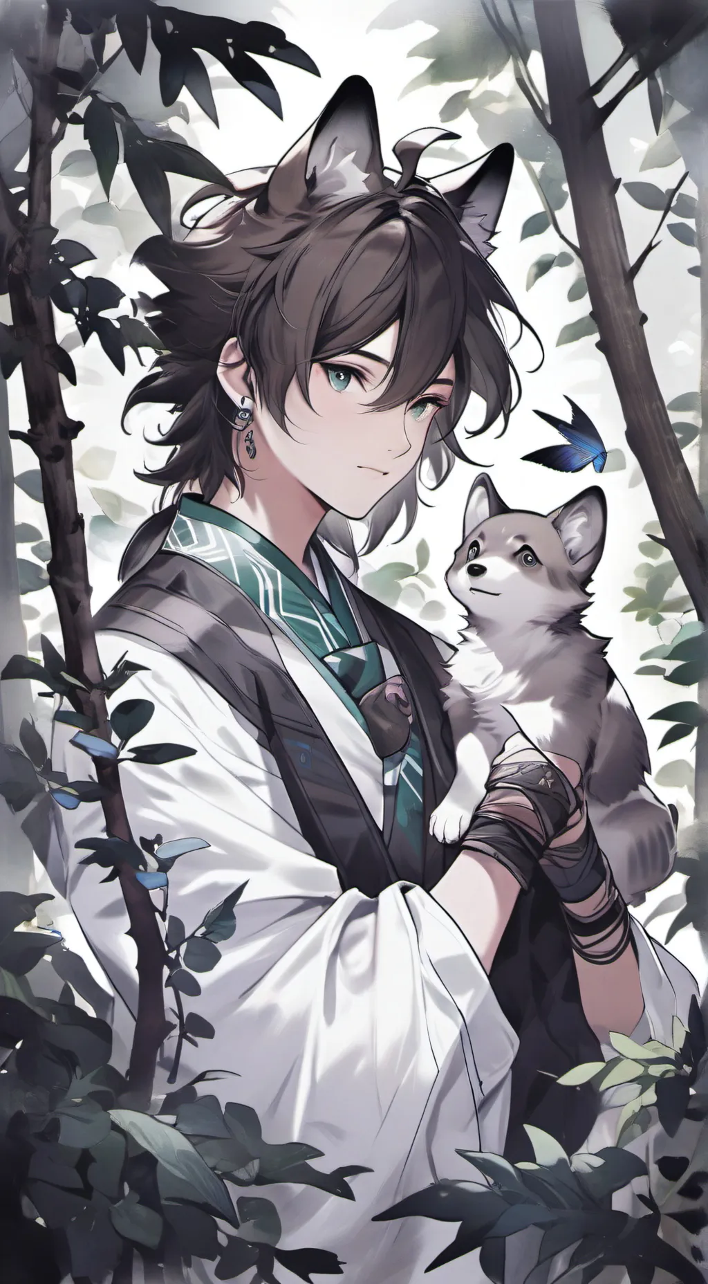 ai character: therian pfp!!  background