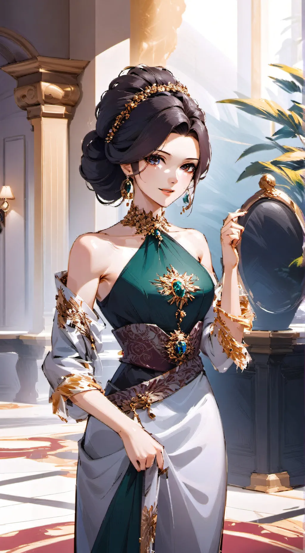 ai character: кристина background